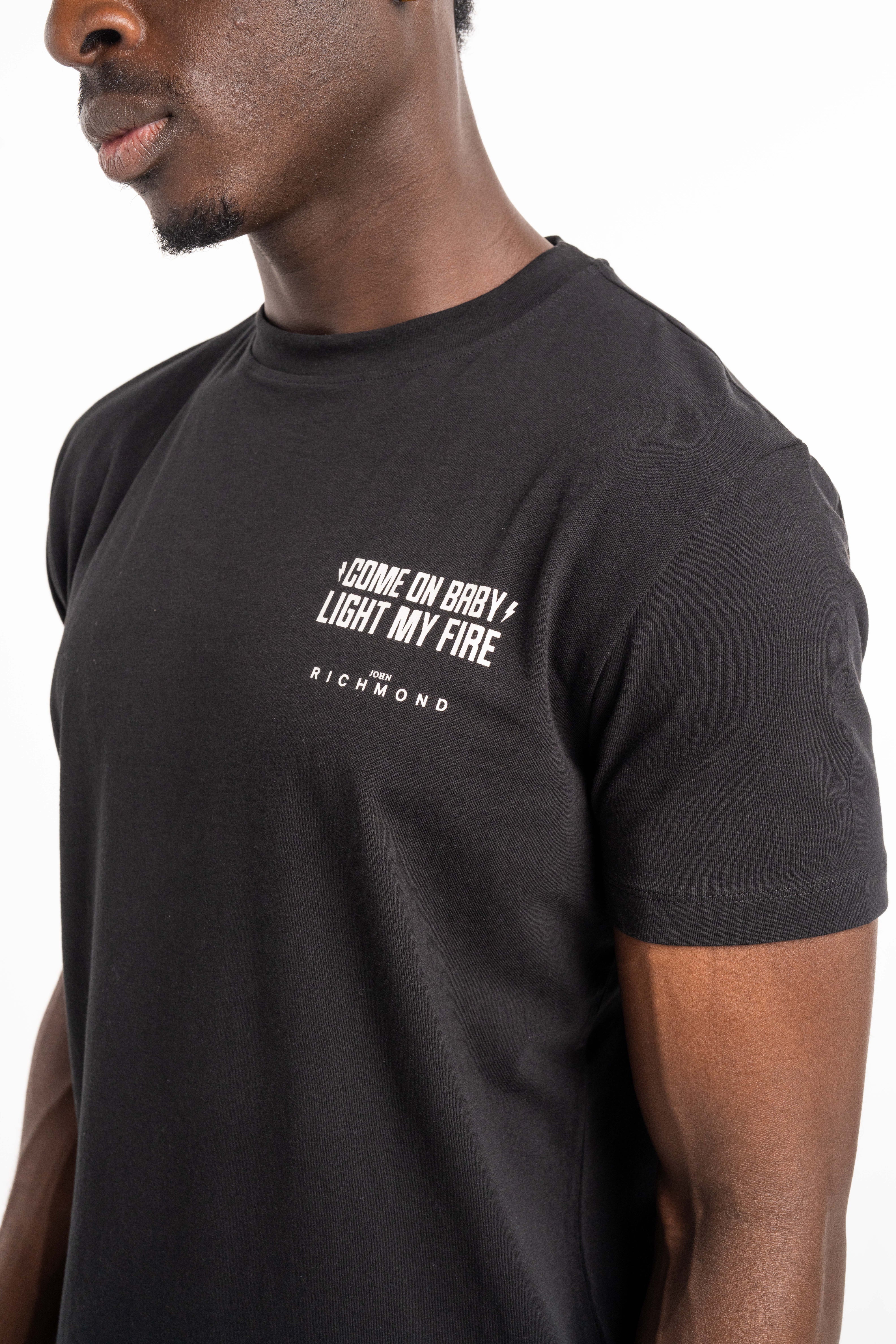 John Richmond Men's Handrik T-Shirt | HMP25021TSOF Black