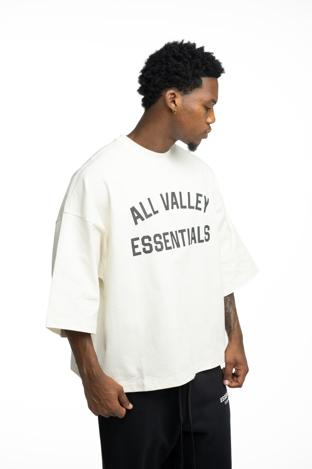 Essentials Fear Of God Men's Merch Tee Boxy Fit | RW002680034-Ivory