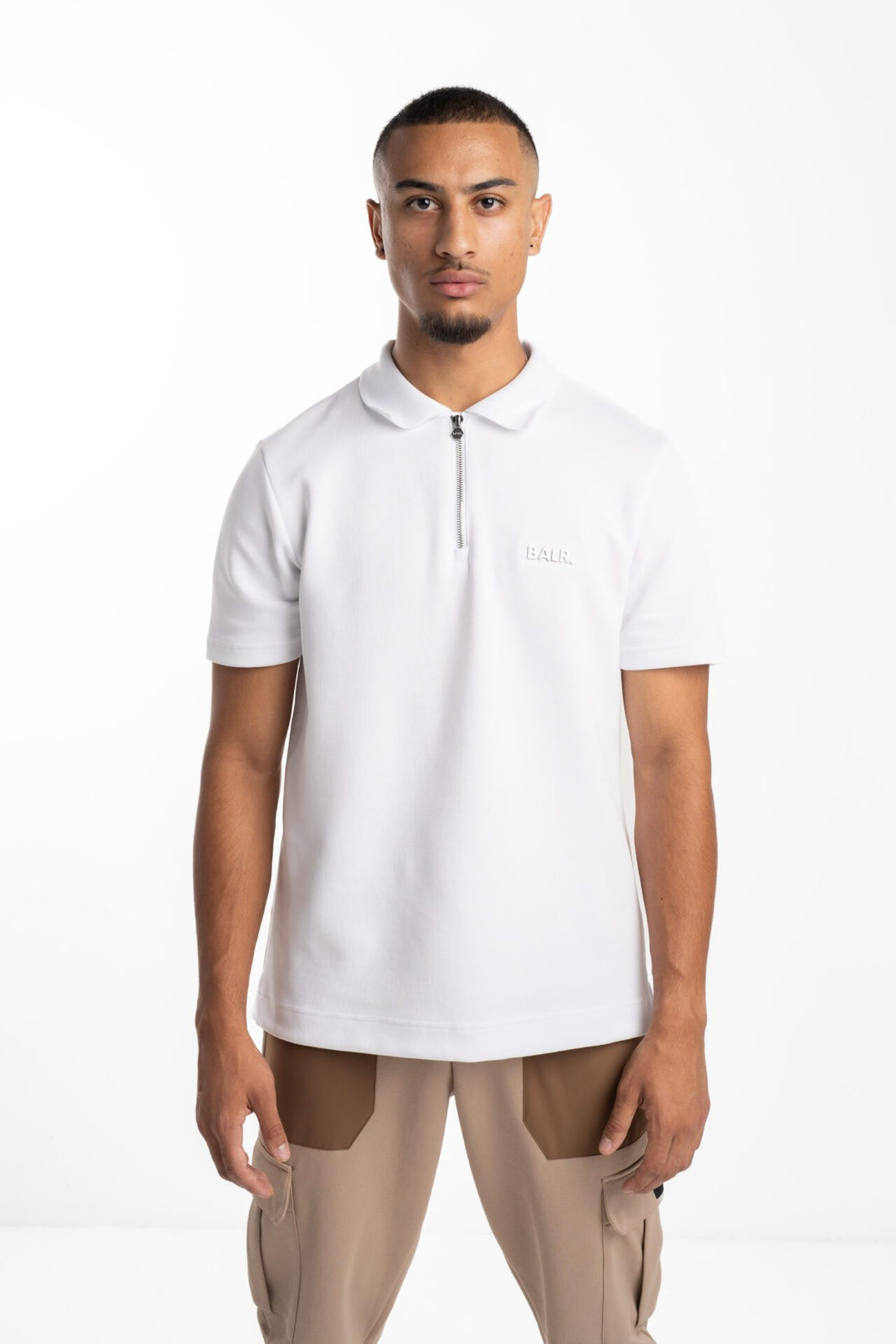 (Core) BALR Men's Q Series Regular Fit Polo Shirt | B1122.1033-Bright White