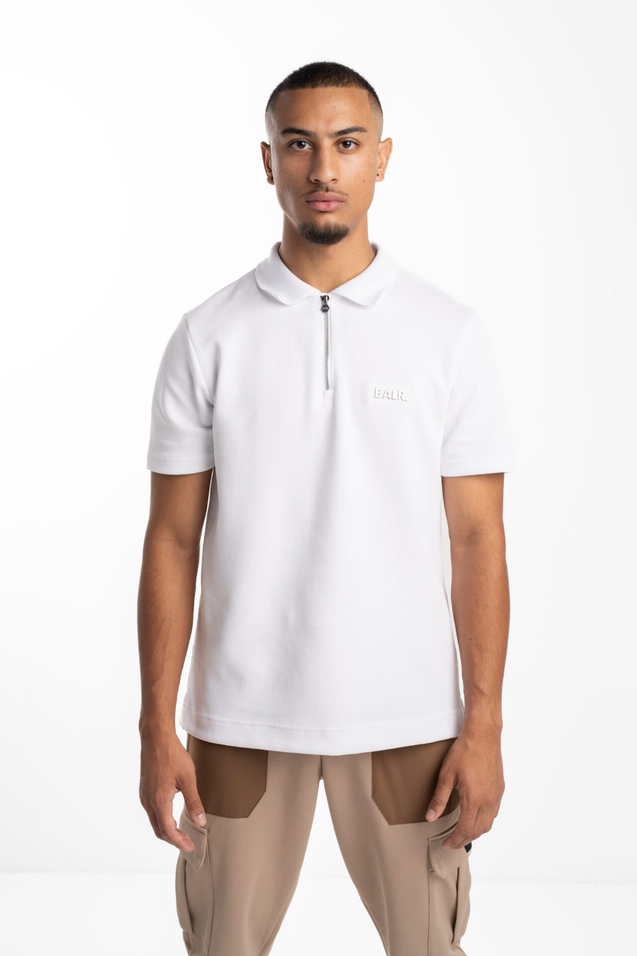(Core) BALR Men's Q Series Regular Fit Polo Shirt | B1122.1033-Bright White