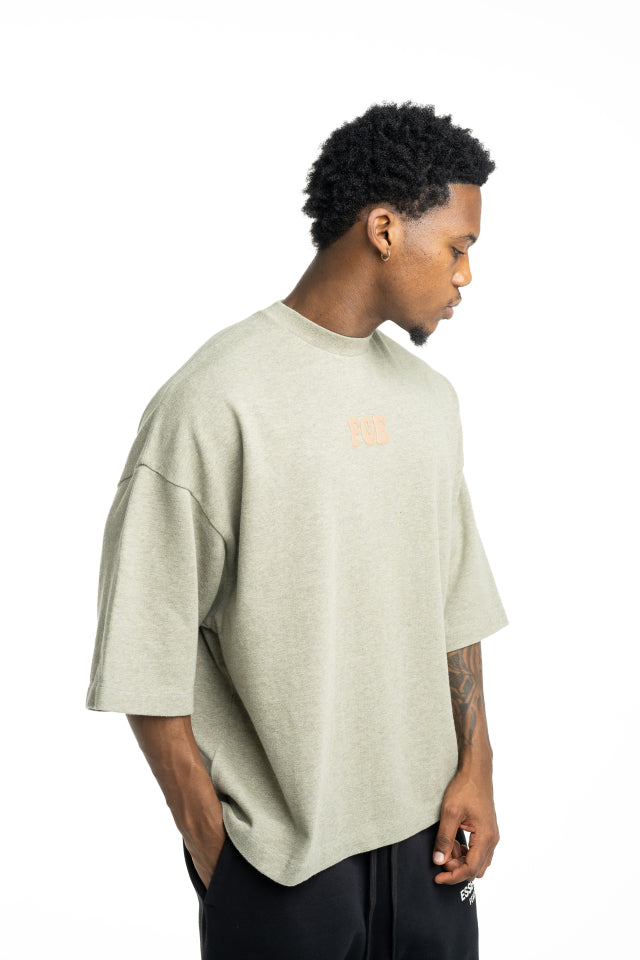 Essentials Fear Of God Men's Heavy Jersey Merch Tee Boxy Fit | RW002740151-Washed Seal Heather