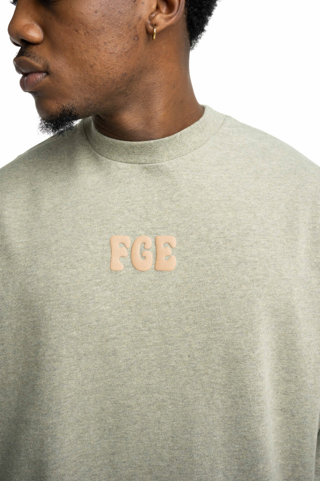 Essentials Fear Of God Men's Heavy Jersey Merch Tee Boxy Fit | RW002740151-Washed Seal Heather