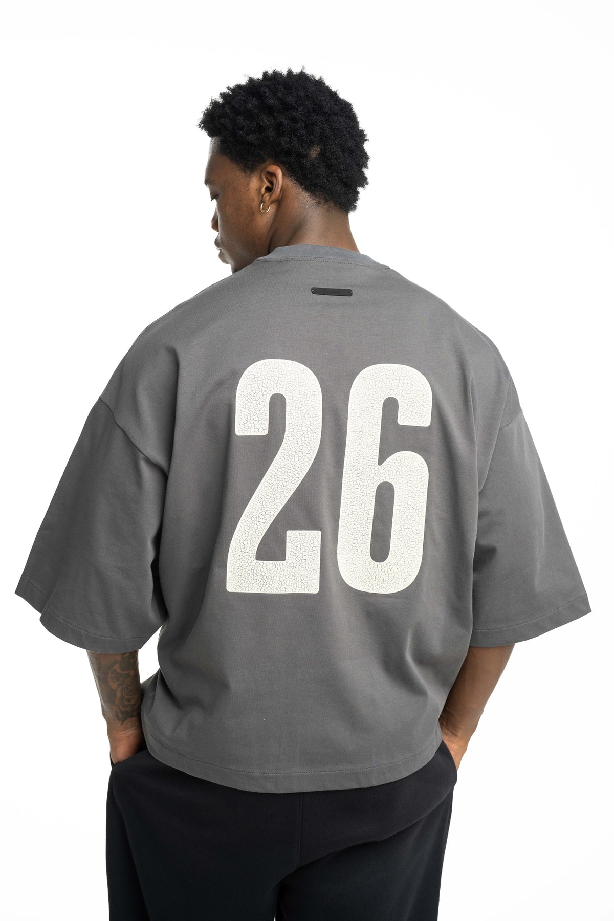 Essentials Fear Of God Men's Merch Tee Boxy Fit | RW002690032-Iron Grey