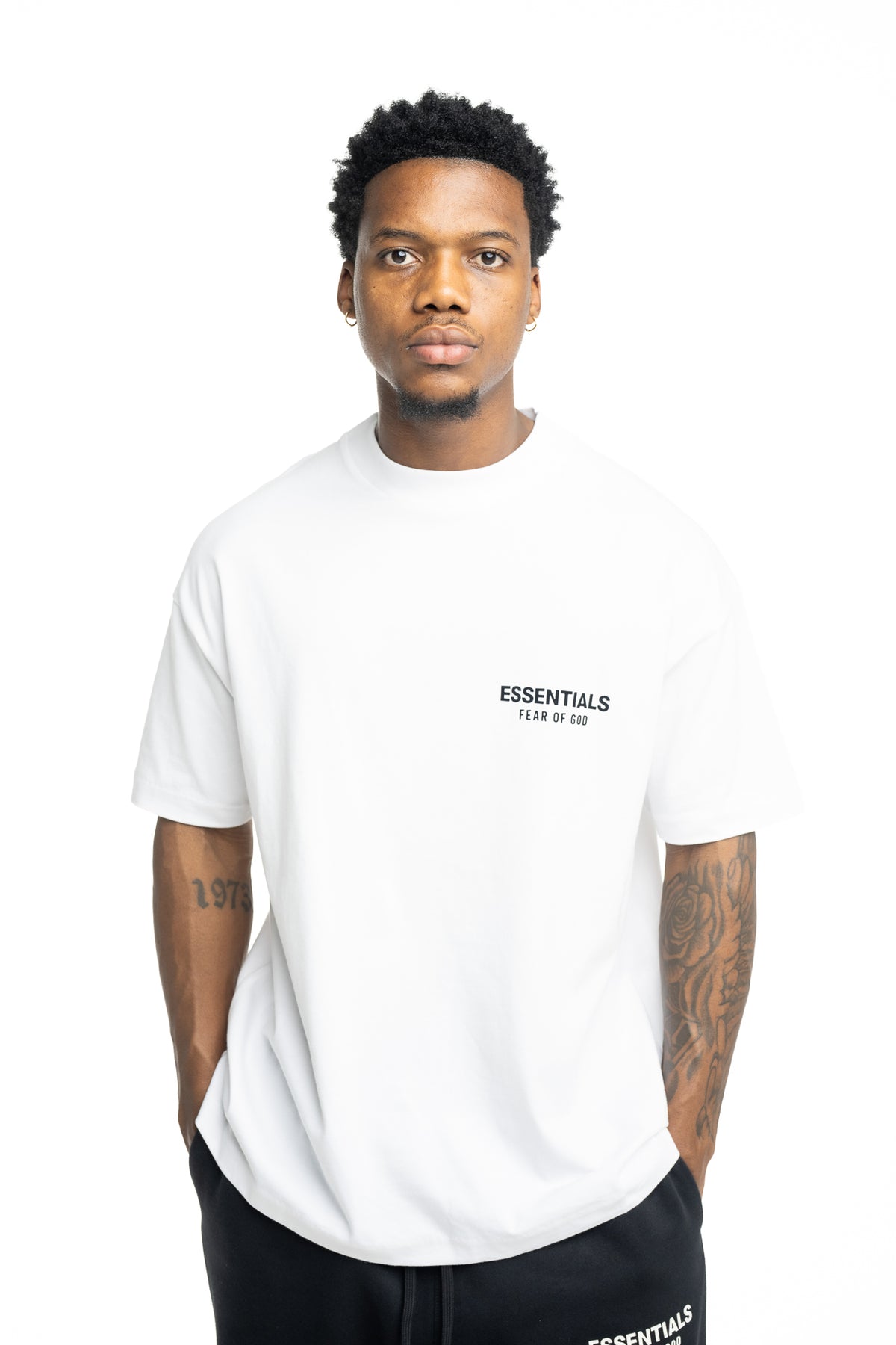 (Core) Essentials Fear Of God Men's Classic T Shirt | 125AS264173F-Bright White