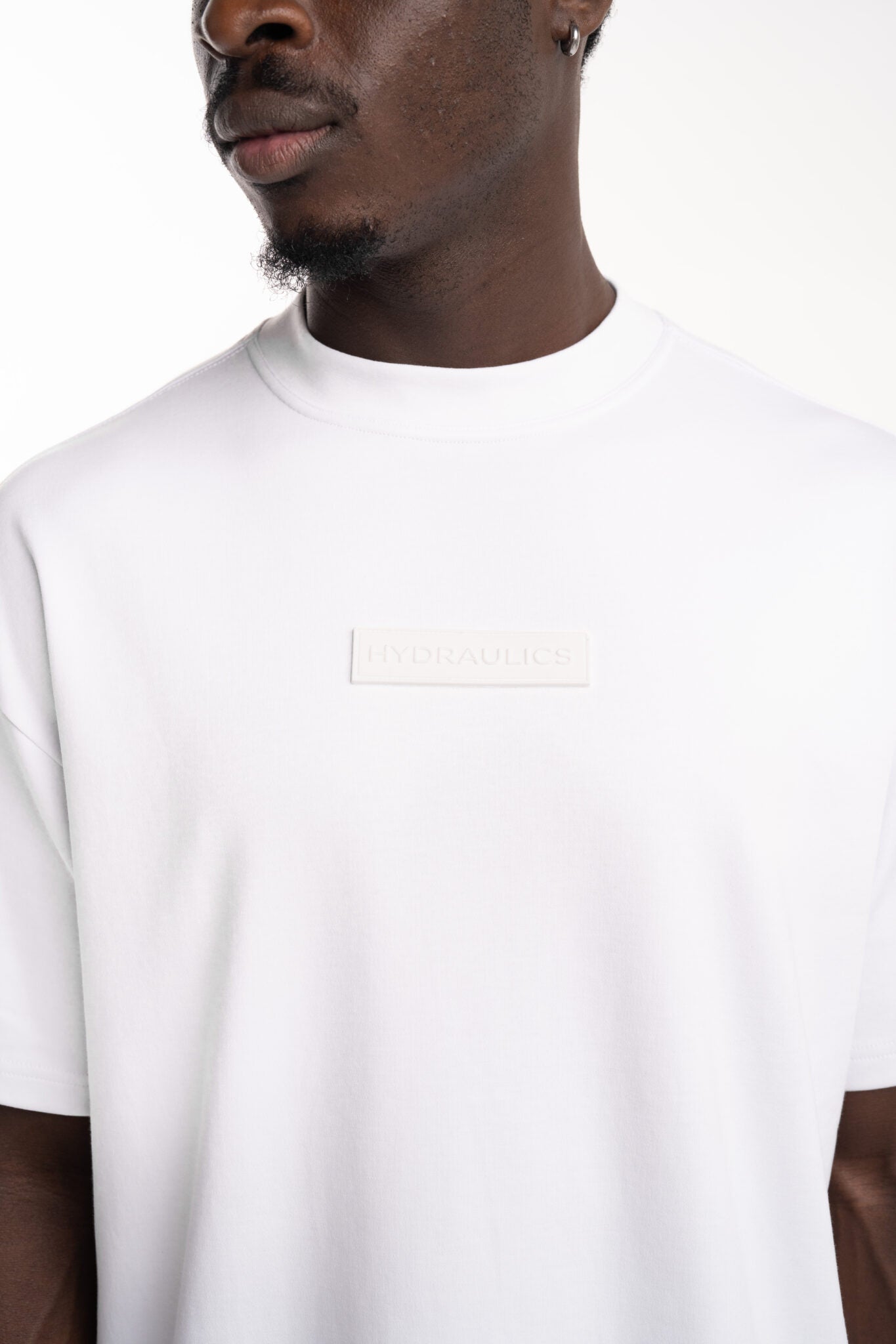 Hydraulics Rubber Box Logo Tonal Oversized Tee White