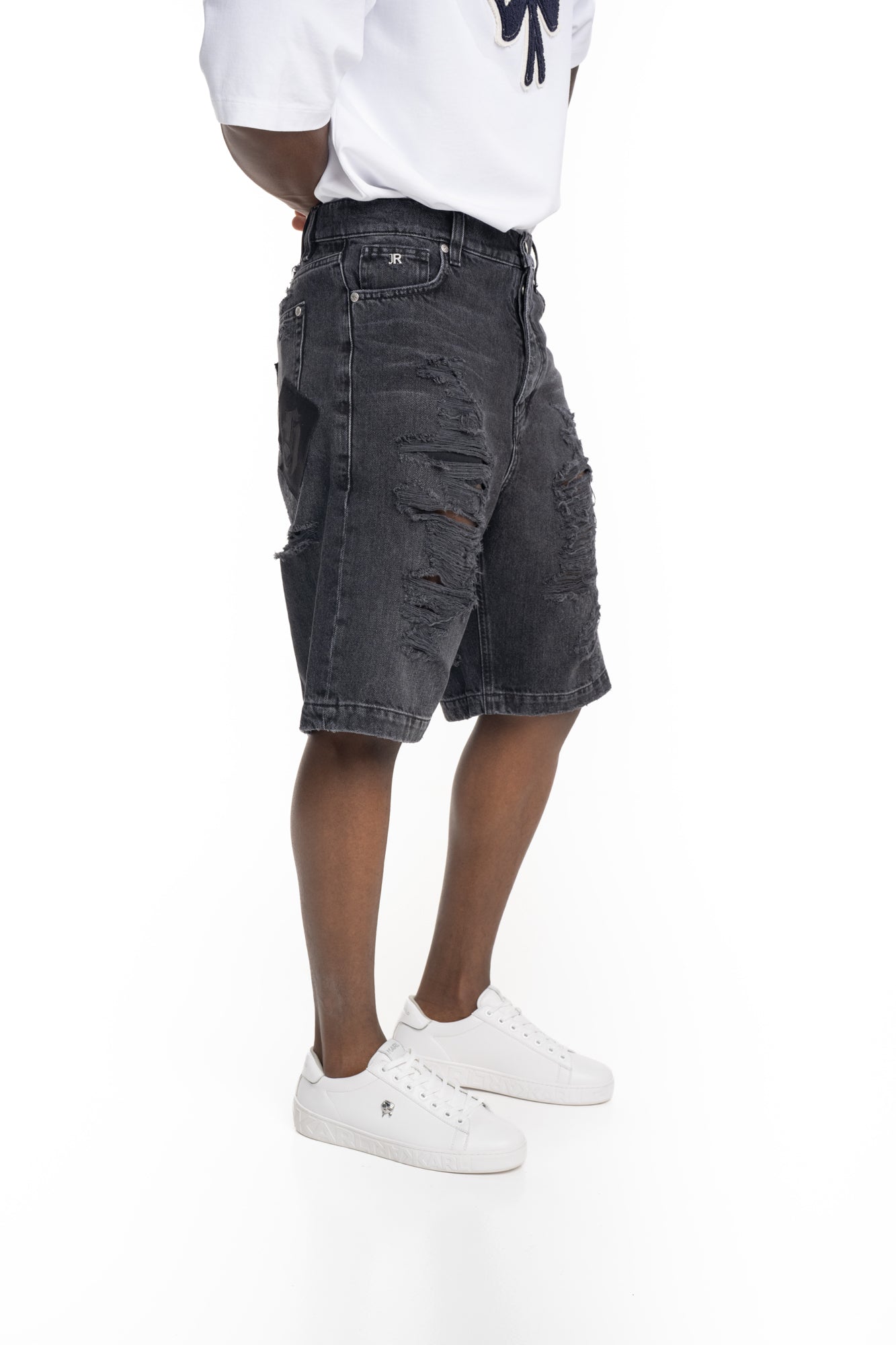 John Richmond Mens Bermuda Denim Omil | RMP26022BEI5-Black