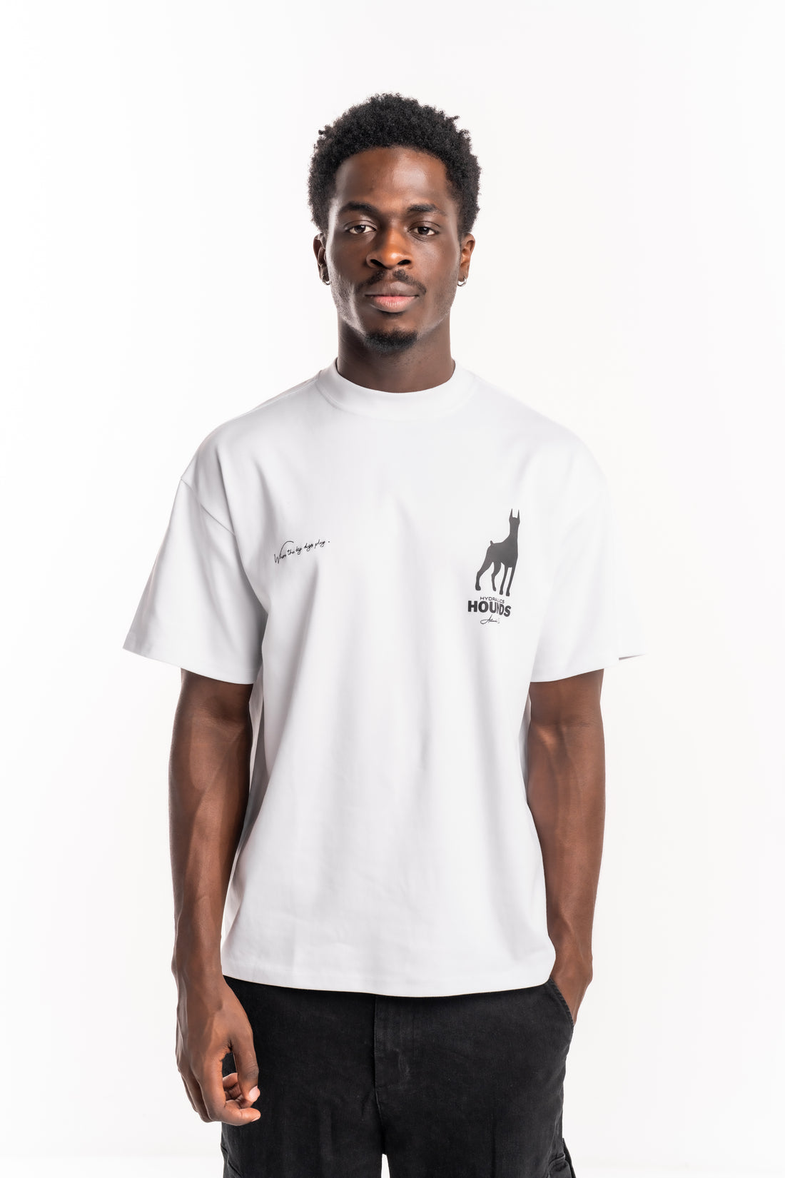 Hydraulics Oversized Hounds Doberman tee White AW25OST Hounds White