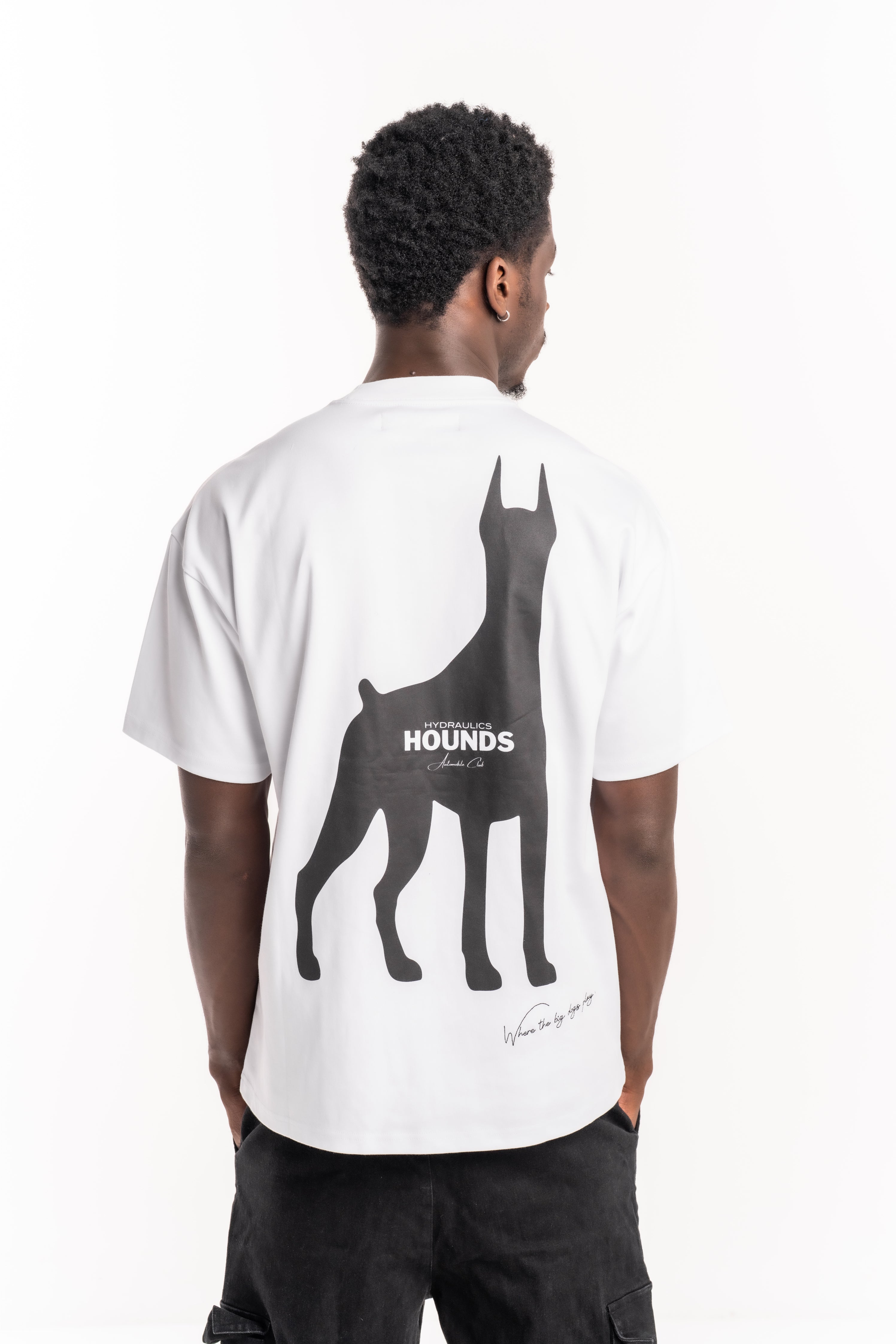 Hydraulics Oversized Hounds Doberman tee White AW25OST Hounds White