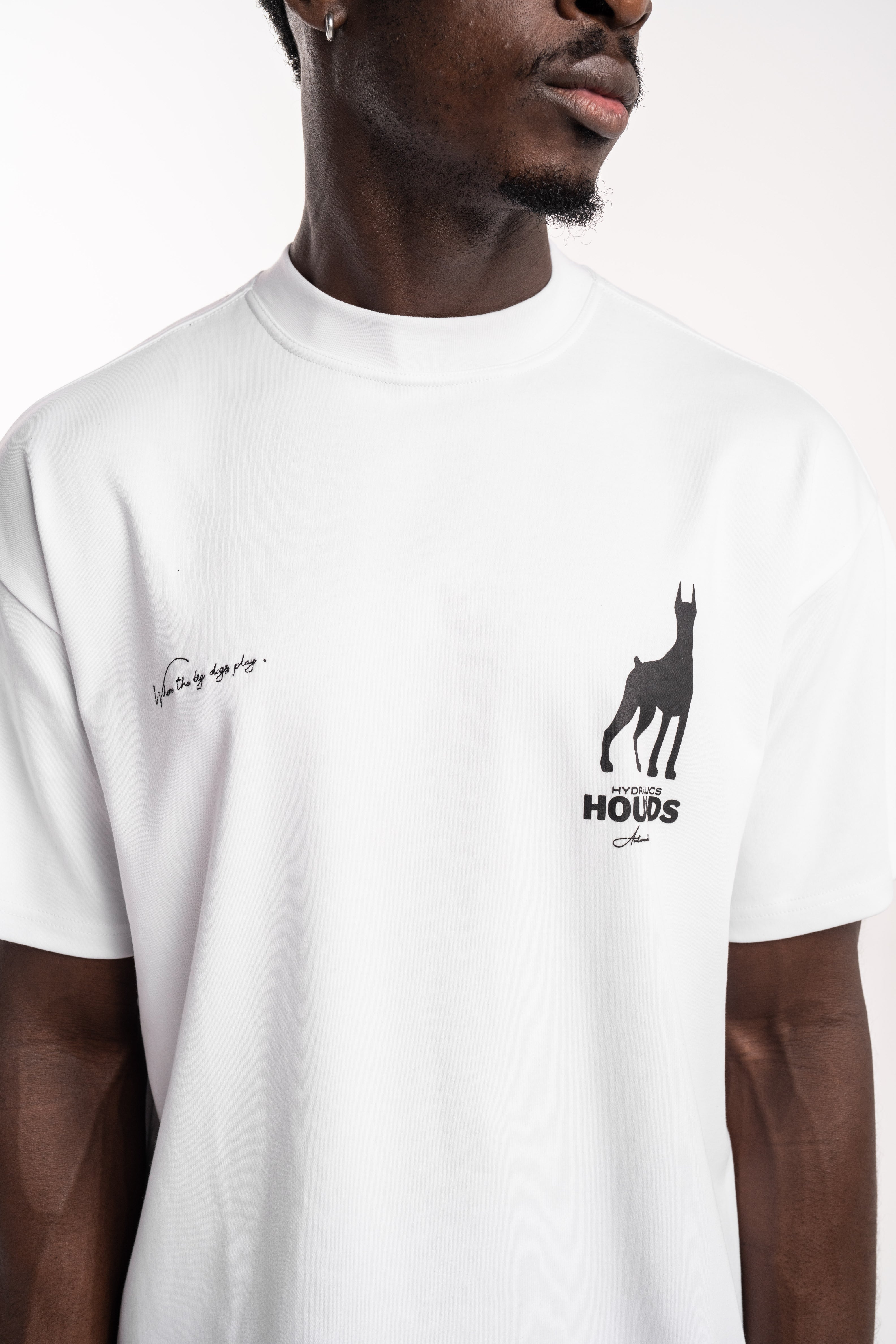 Hydraulics Oversized Hounds Doberman tee White AW25OST Hounds White