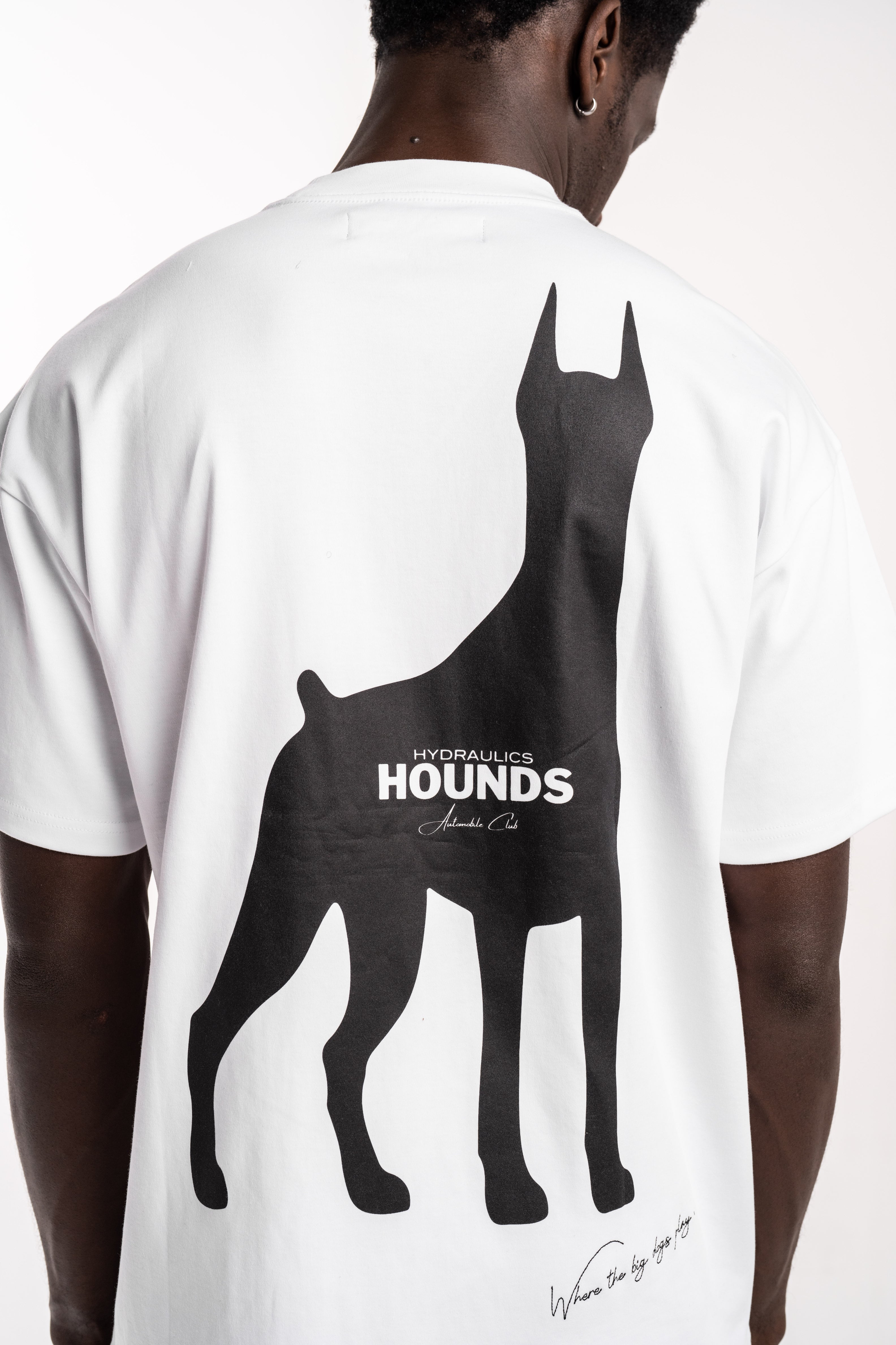 Hydraulics Oversized Hounds Doberman tee White AW25OST Hounds White