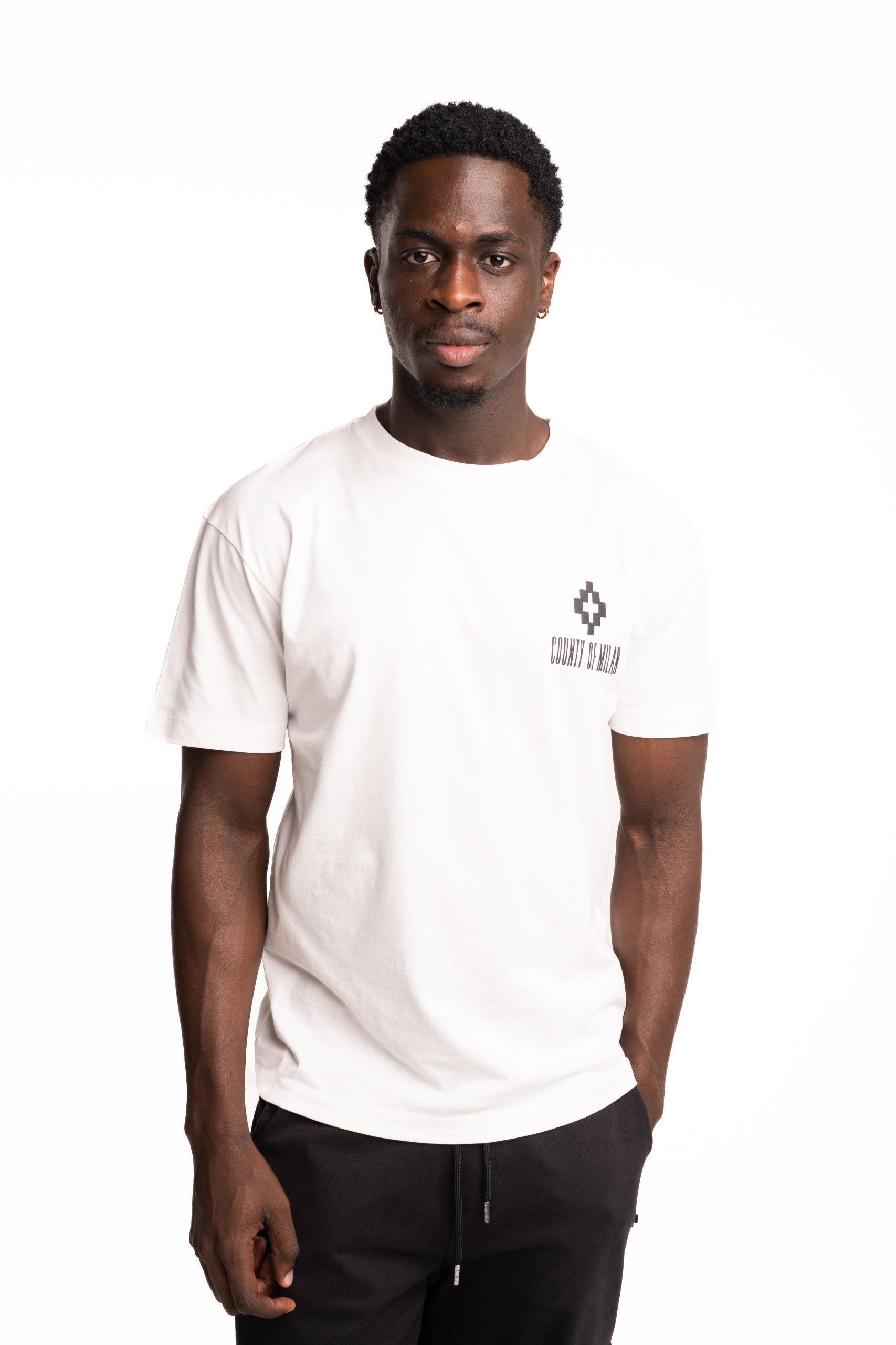 County Of Milan Men's Jersey T Shirt Off White | F5CAMATH057-002