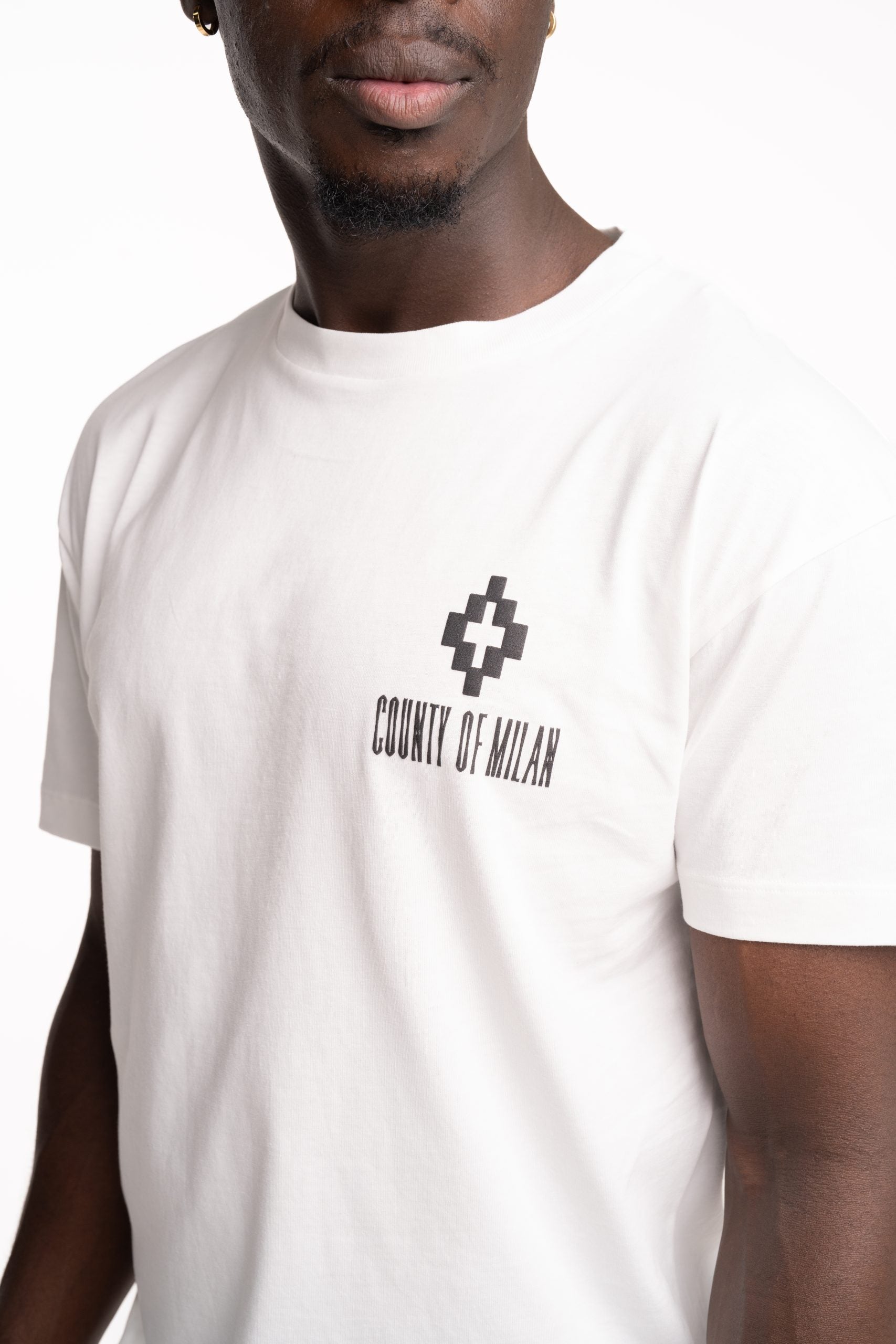 County Of Milan Men's Jersey T Shirt Off White | F5CAMATH057-002