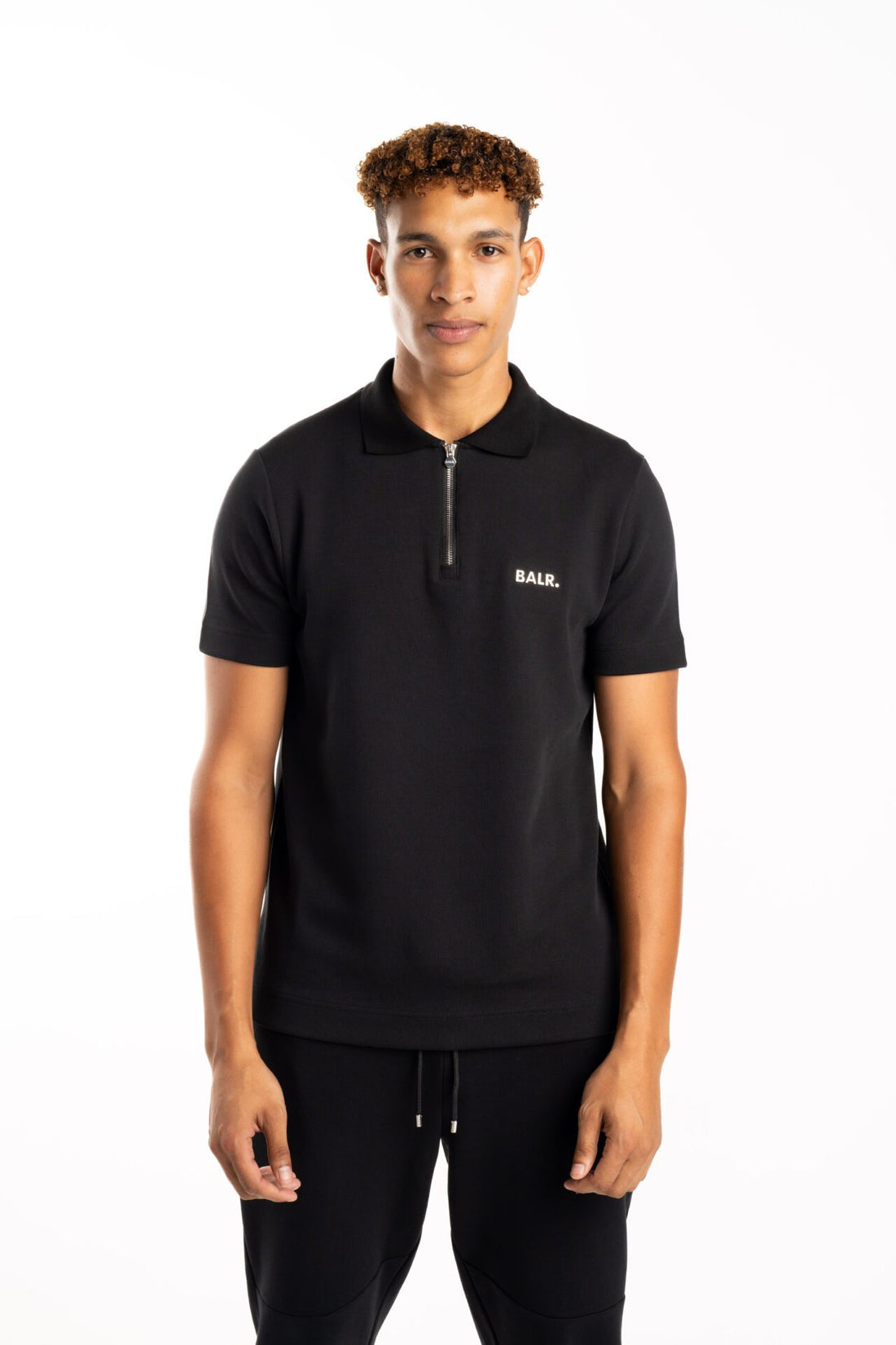(Core) BALR Men's Q Series Regular Fit Polo Shirt| B1122.1033-Jet Black