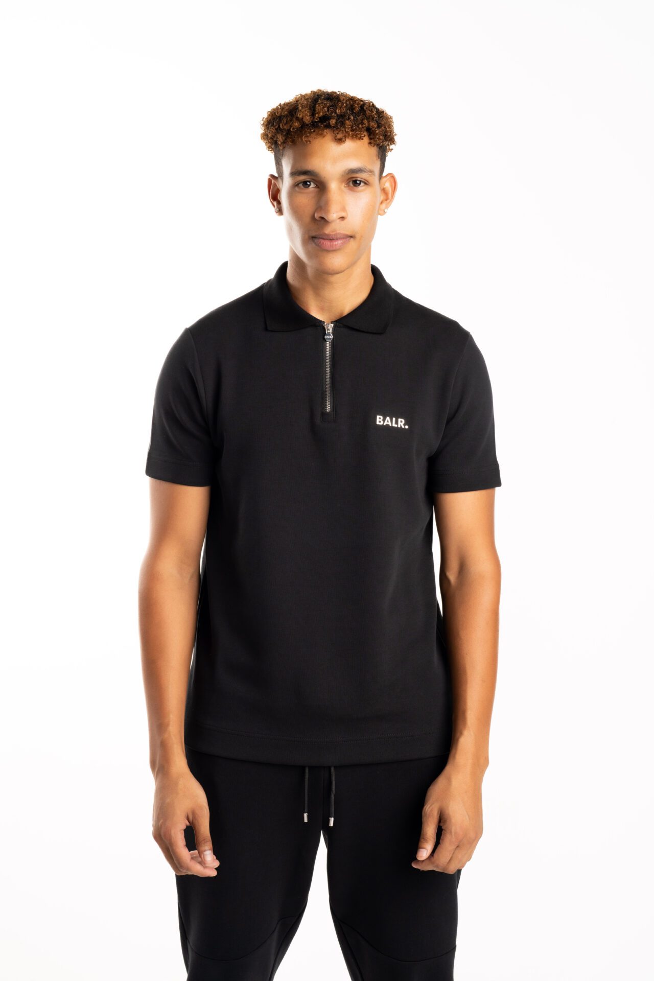 (Core) BALR Men's Q Series Regular Fit Polo Shirt| B1122.1033-Jet Black