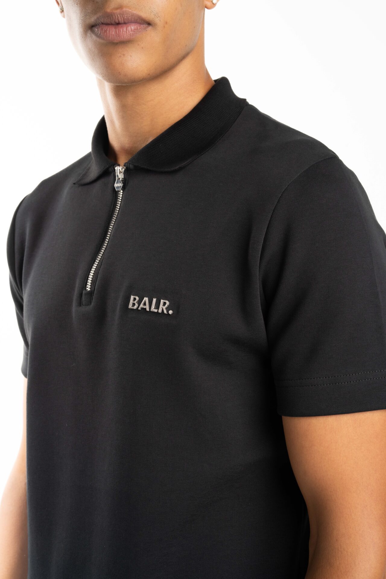 (Core) BALR Men's Q Series Regular Fit Polo Shirt| B1122.1033-Jet Black