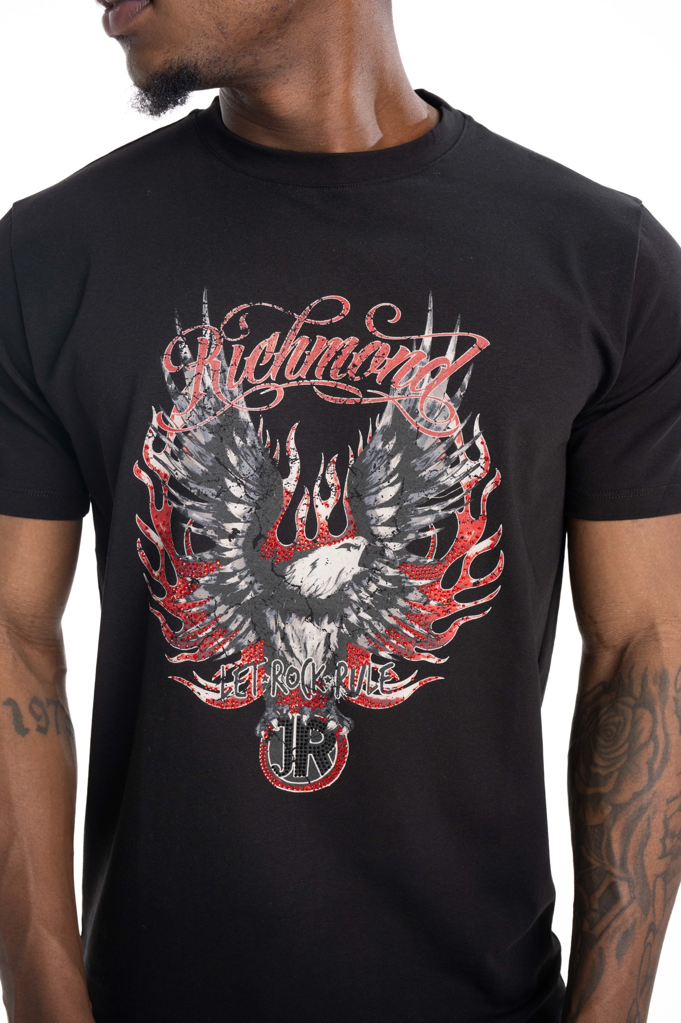 John Richmond  Mens T Shirt Pillai (Regular) | RMP26299TSM9-Black