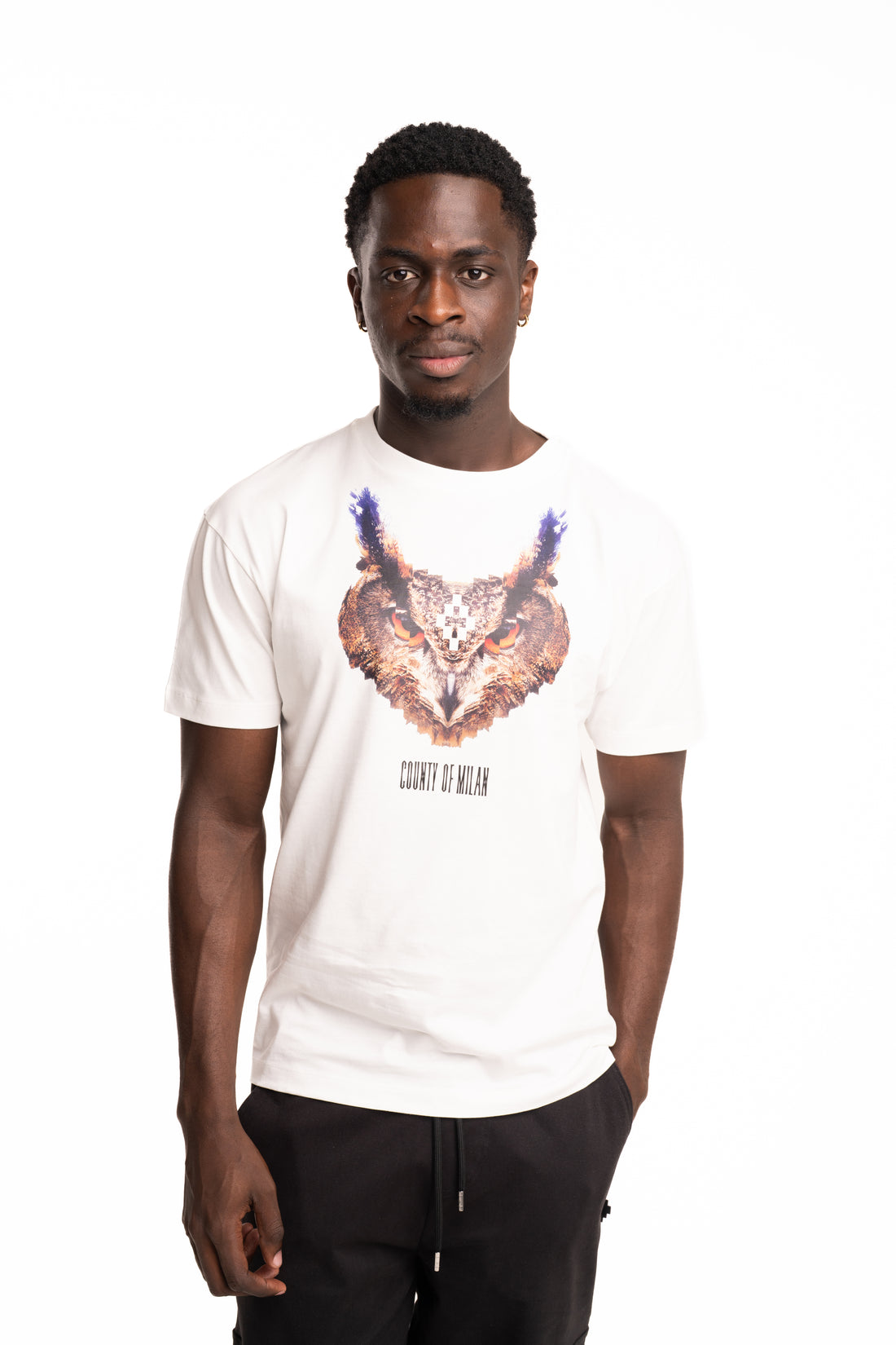 County Of Milan Men's Jersey T Shirt Off White | F5CAMATH051-002
