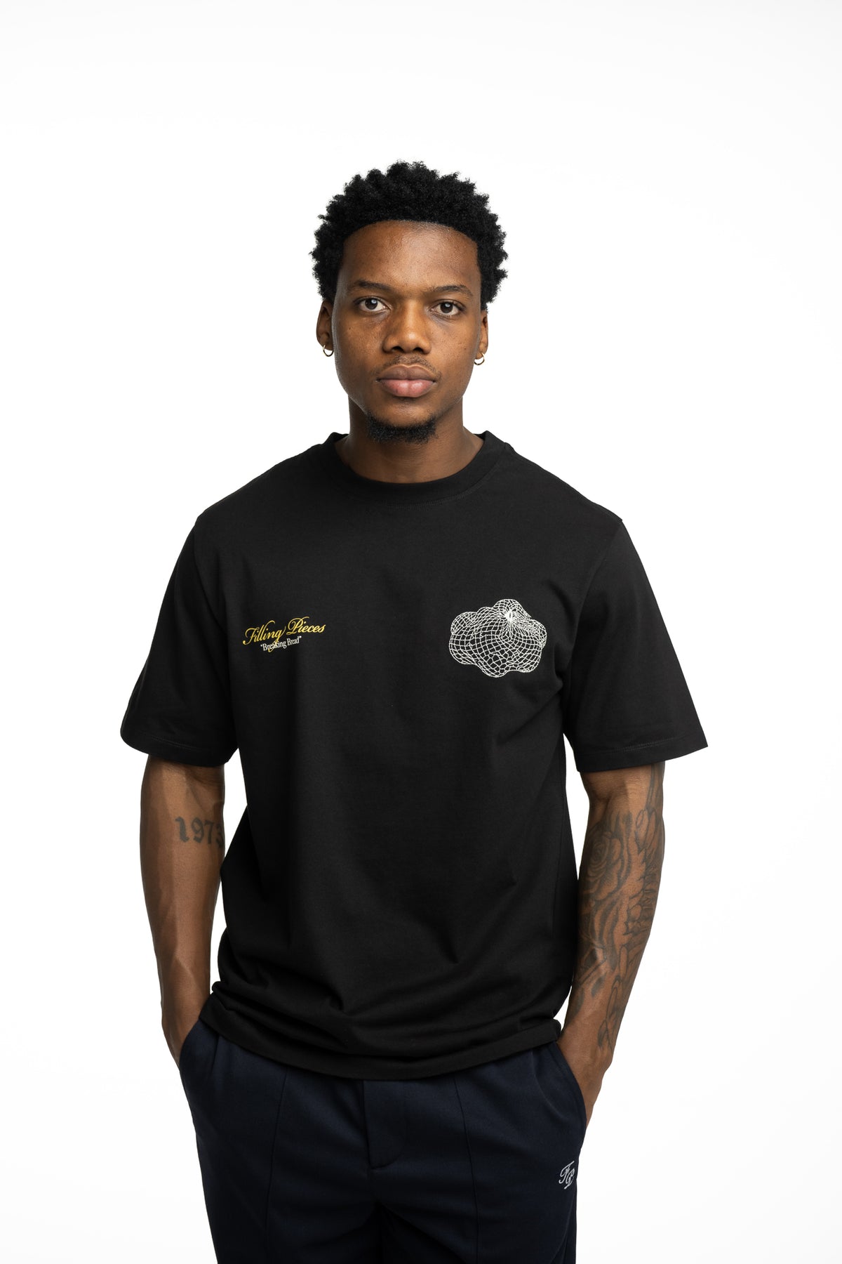 Filling Pieces Men's Citrus T Shirt Black | 412620500290-130
