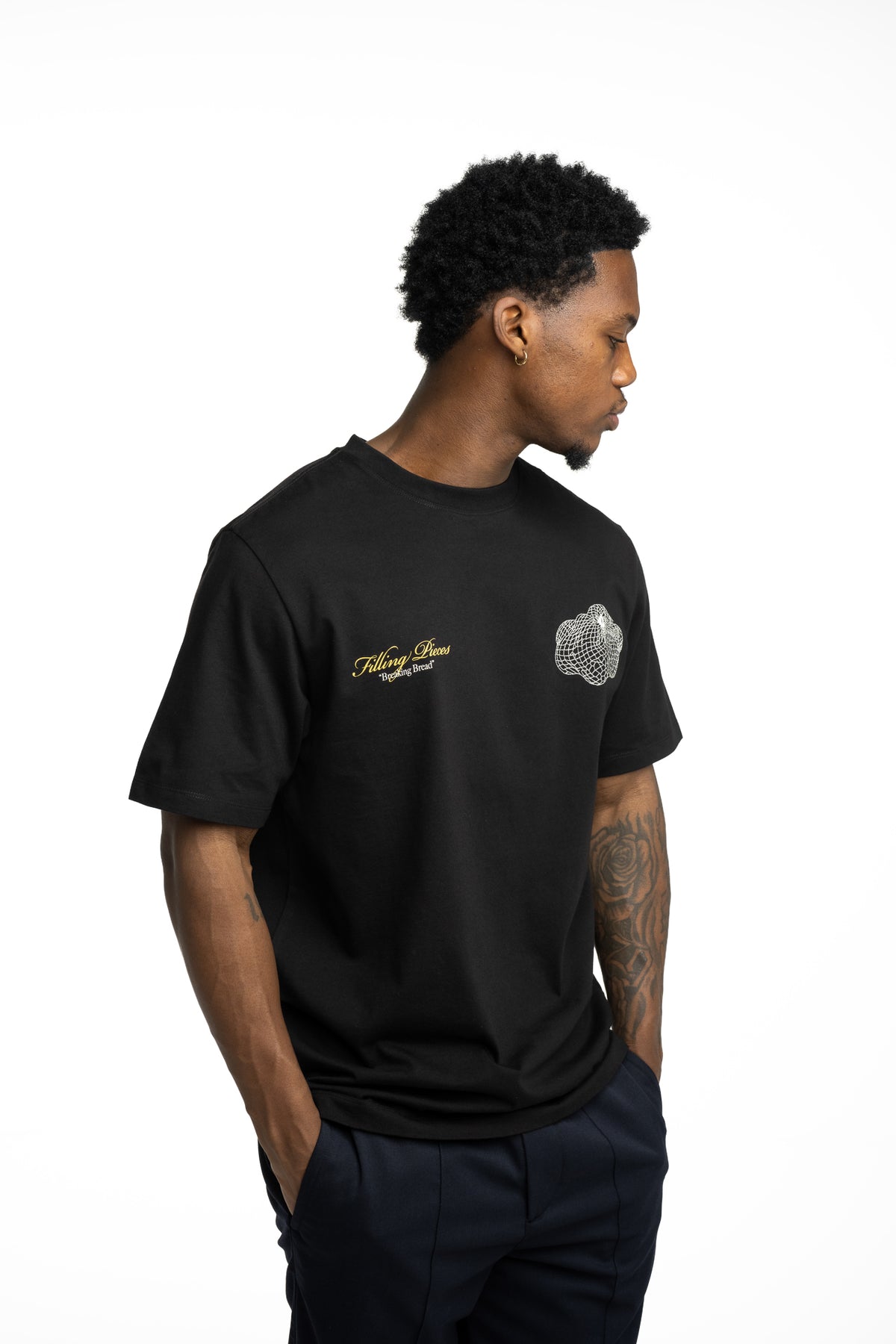 Filling Pieces Men's Citrus T Shirt Black | 412620500290-130