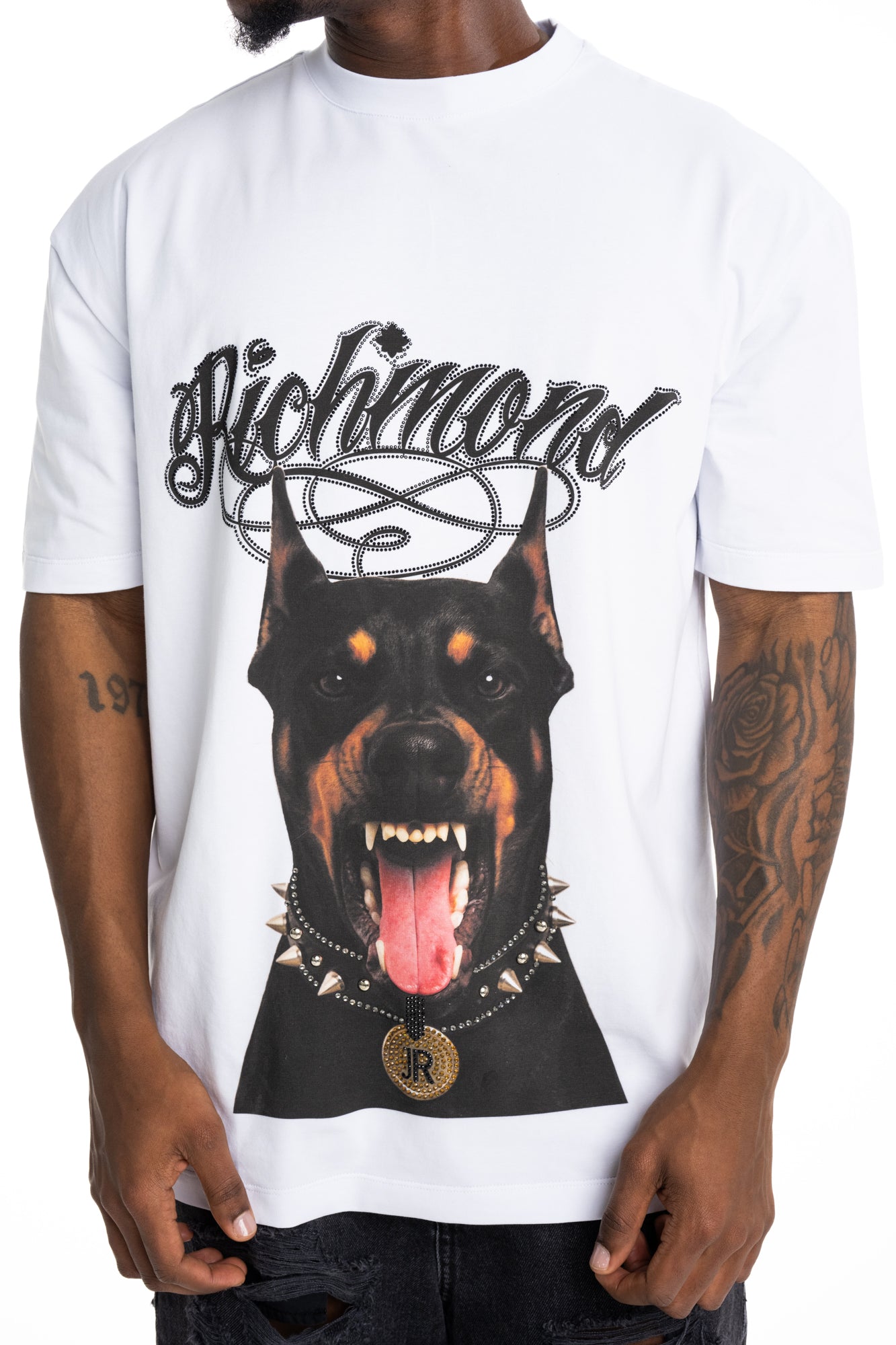 John Richmond Men's T Shirt Illapa (Regular) | RMP26301TSM9-White