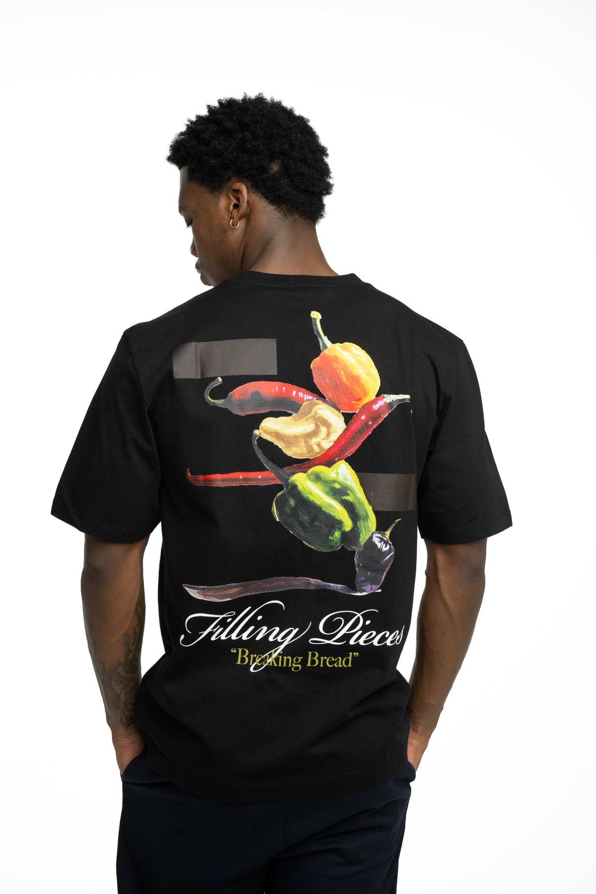 Filling Pieces Men's Pepper T Shirt Black | 412620500287-130