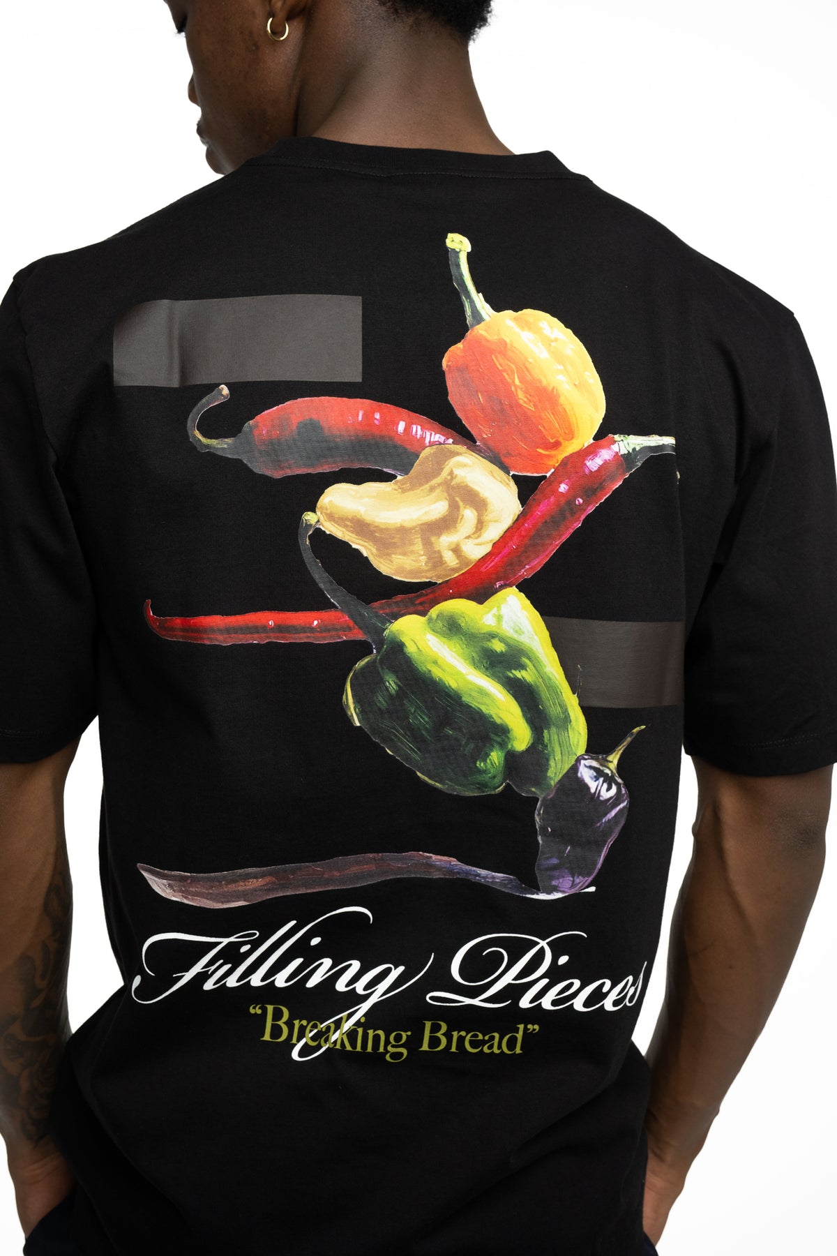 Filling Pieces Men's Pepper T Shirt Black | 412620500287-130