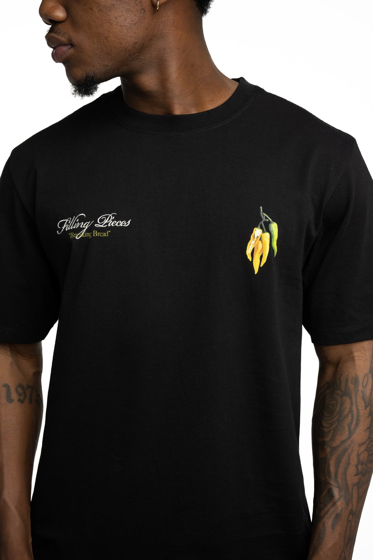 Filling Pieces Men's Pepper T Shirt Black | 412620500287-130