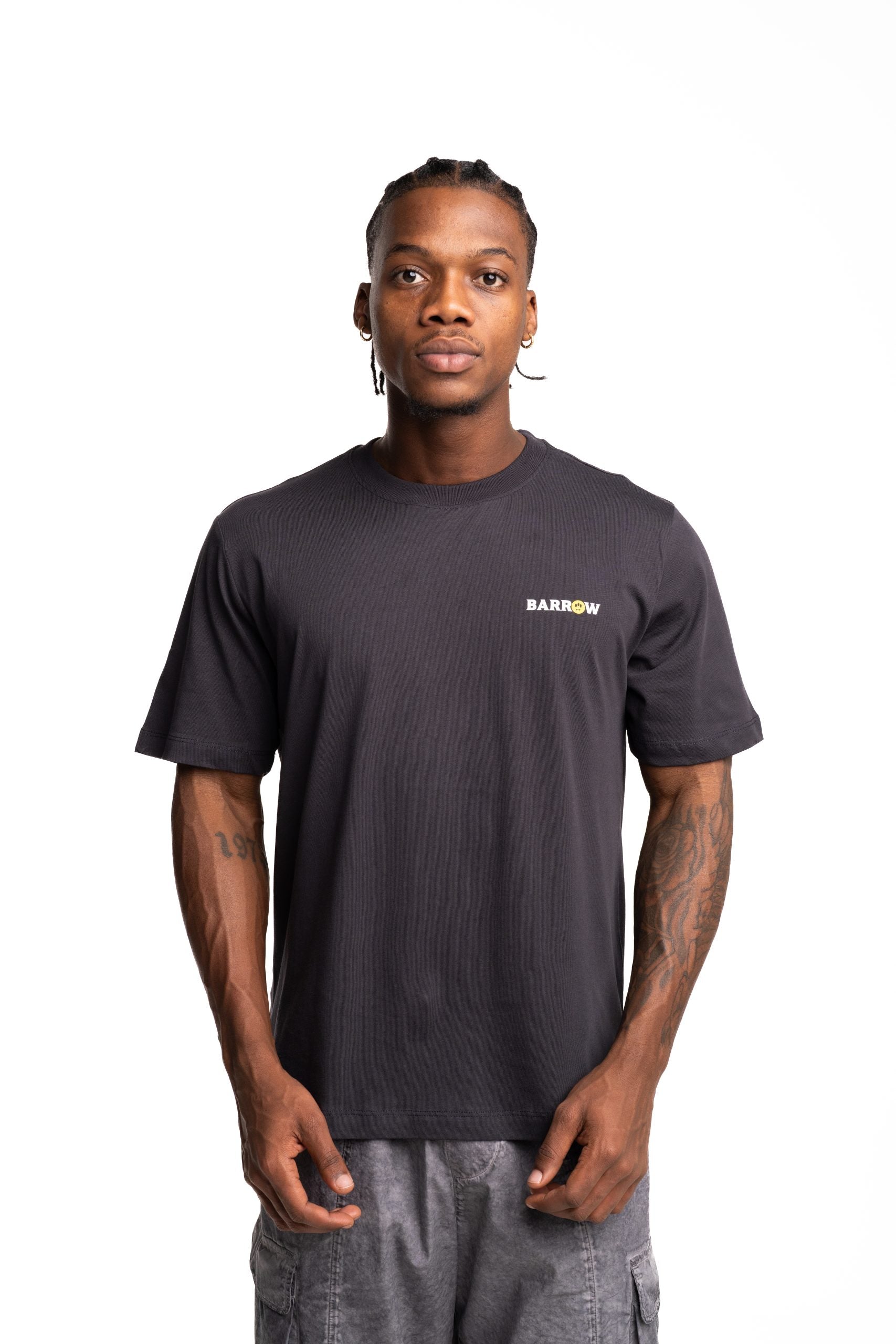 Barrow Men's Jersey T Shirt Asphalt | F5BWUATH127-251