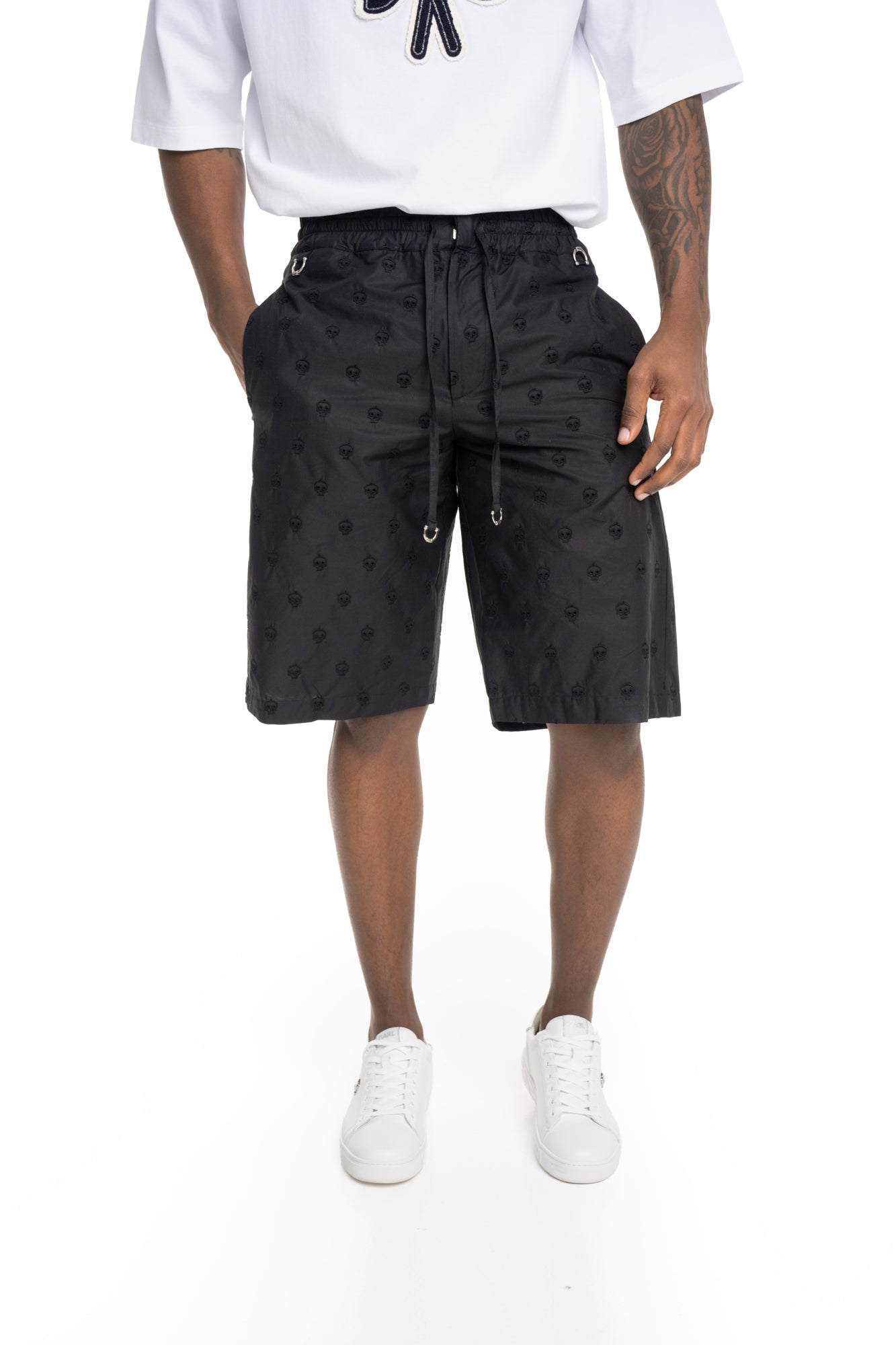 John Richmond Mens Bermuda Mettur | RMP26269BESV-Black