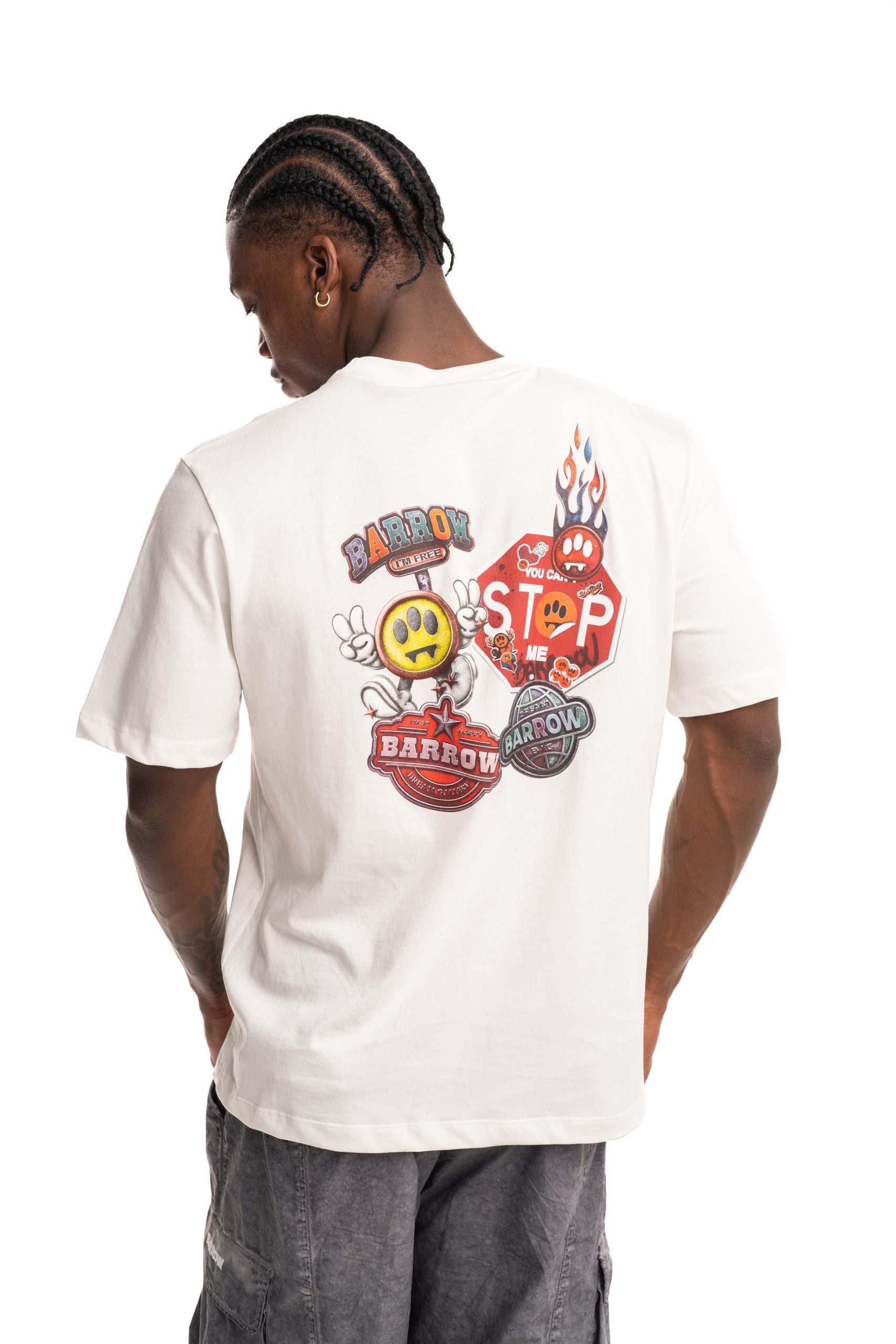 Barrow Men's Jersey T Shirt Off White | F5BWUATH122-002