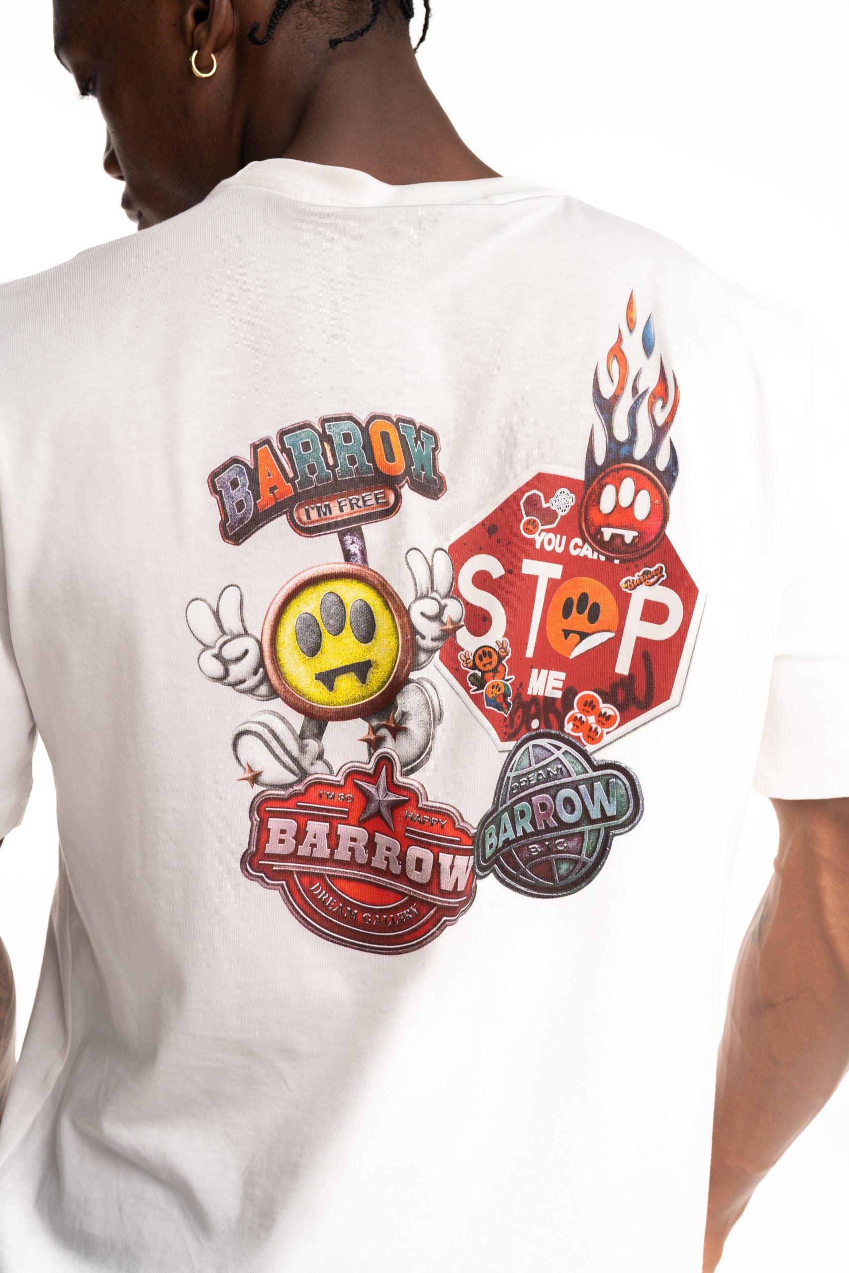 Barrow Men's Jersey T Shirt Off White | F5BWUATH122-002