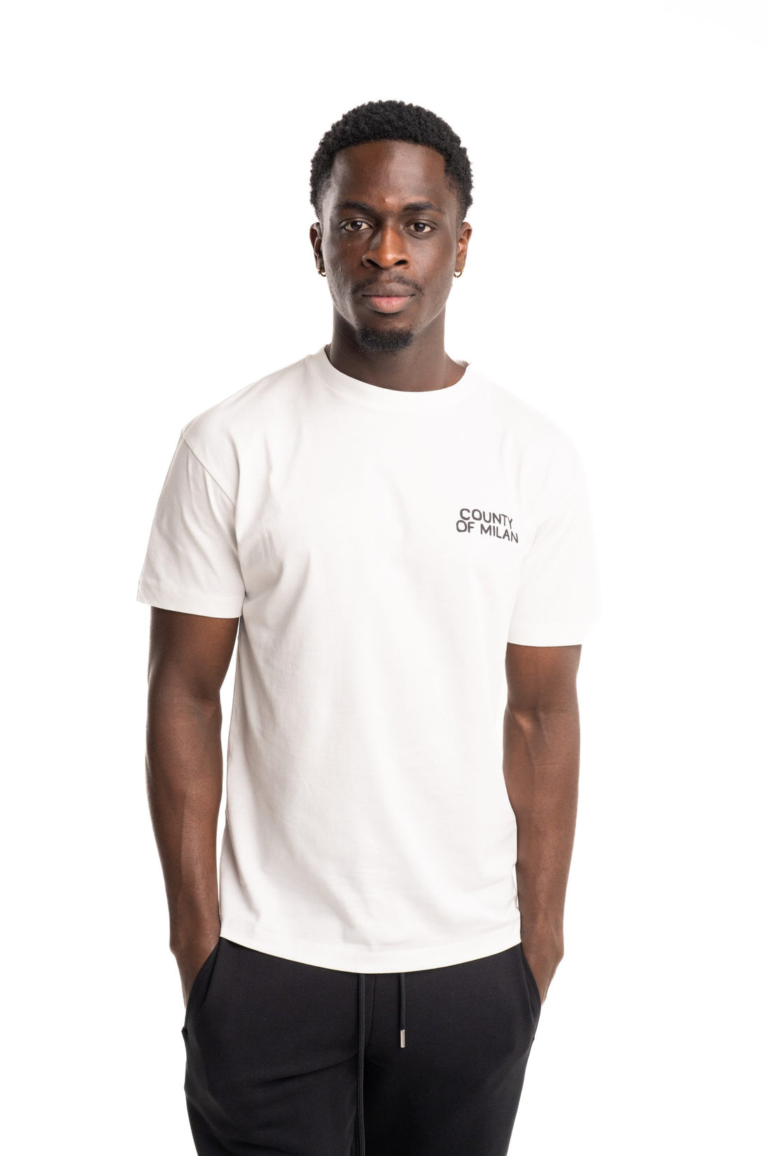 County Of Milan Men's Jersey T Shirt Off White | F5CAMATH008-002
