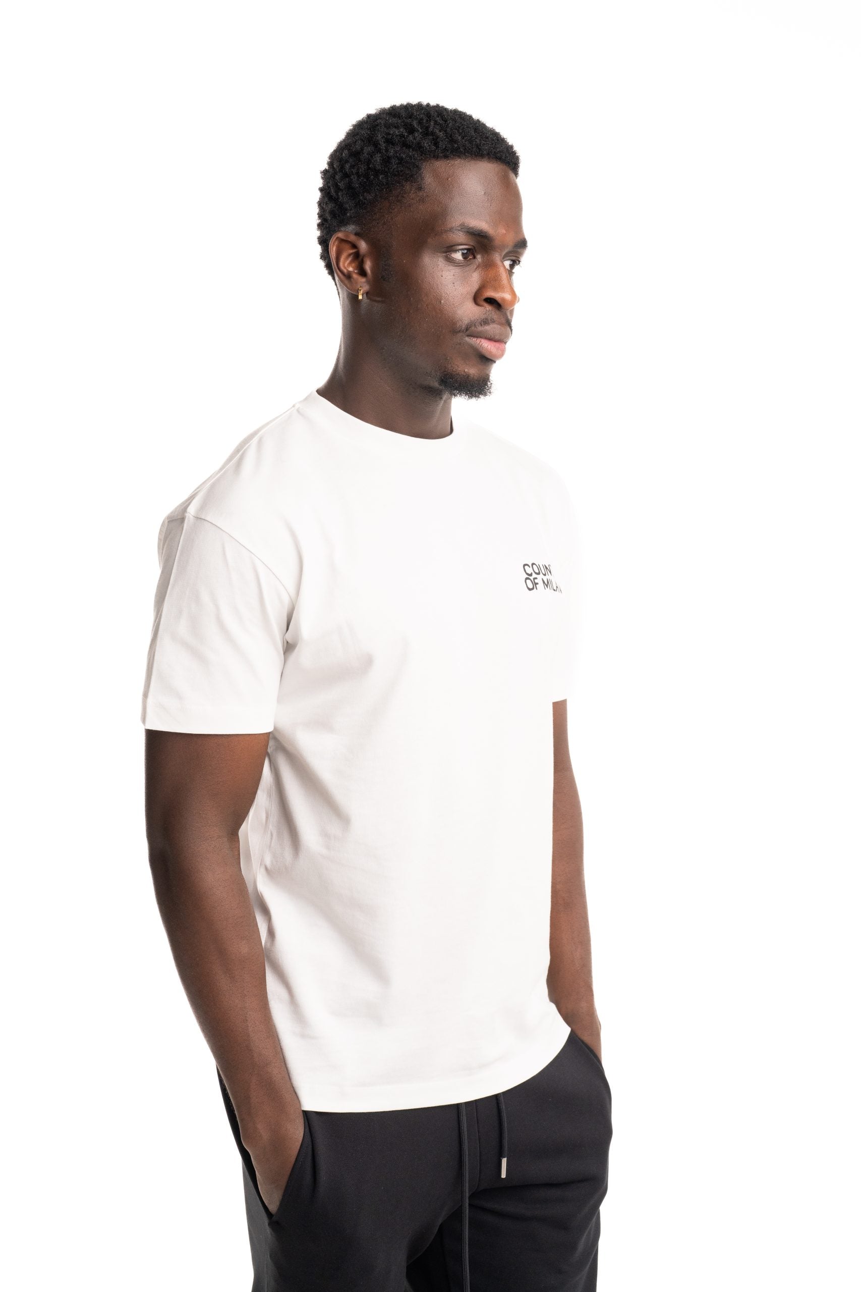 County Of Milan Men's Jersey T Shirt Off White | F5CAMATH008-002