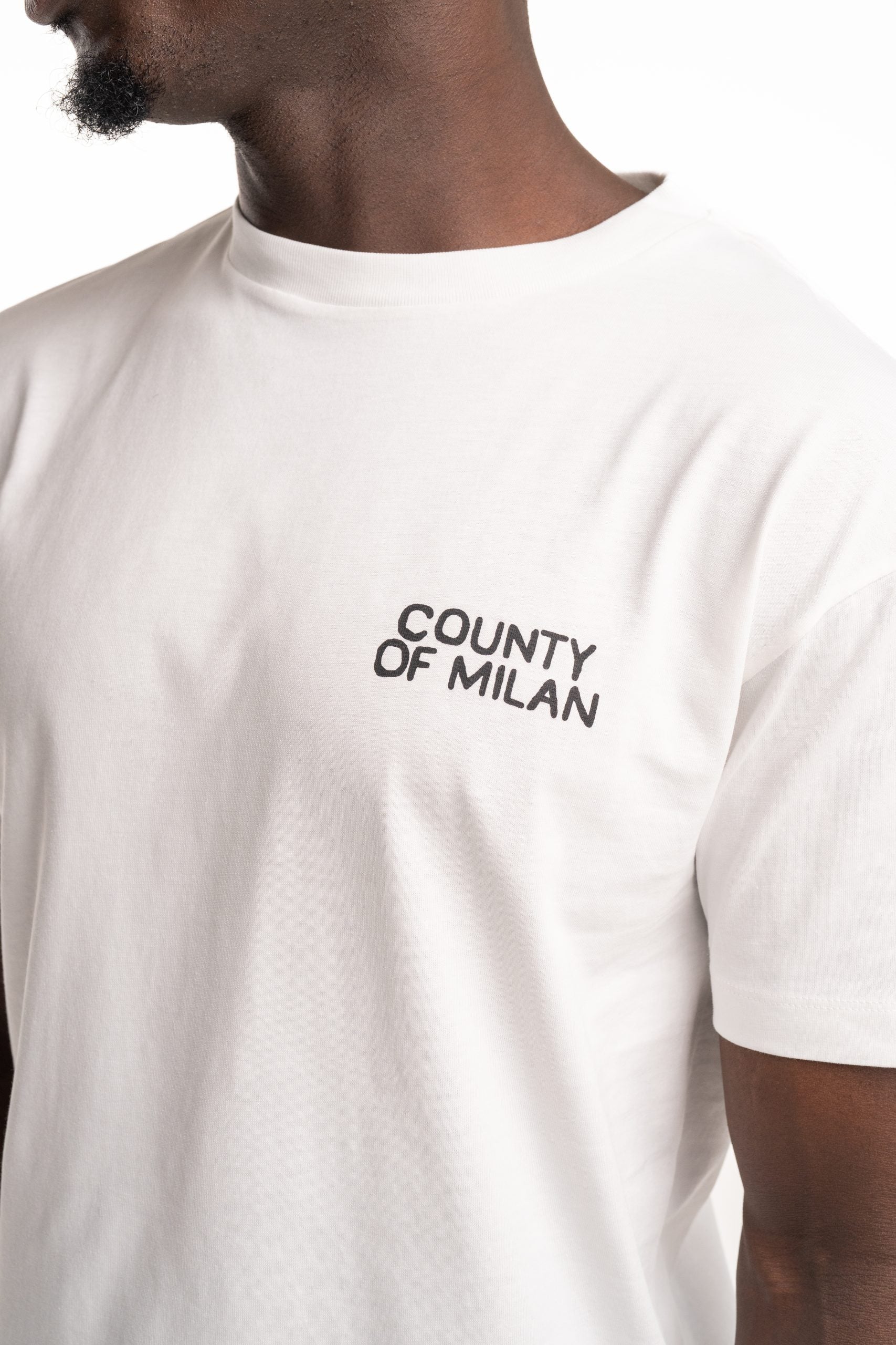 County Of Milan Men's Jersey T Shirt Off White | F5CAMATH008-002