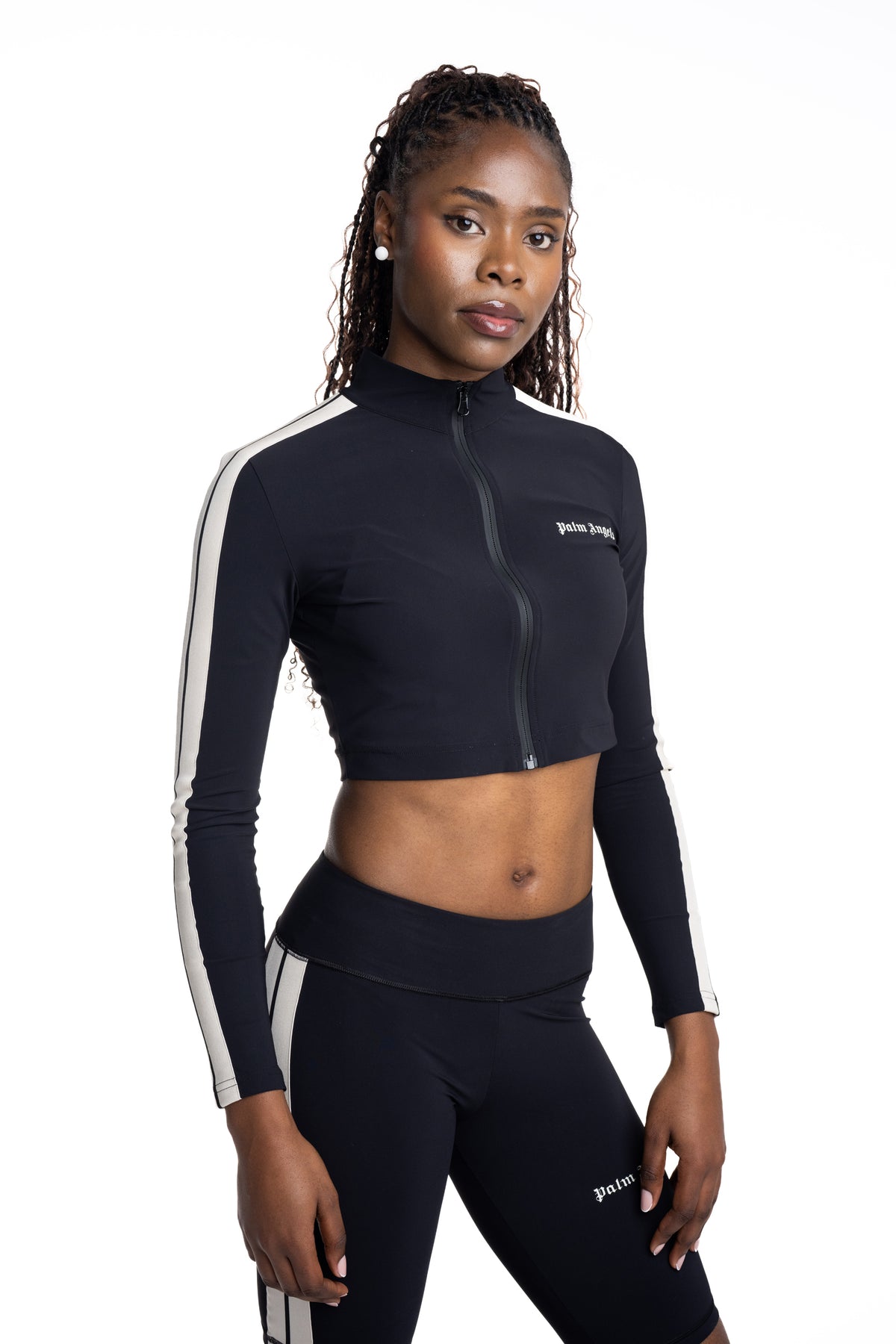 Palm Angels Womens Classic Logo Training Jacket | PWVB001S26FAB001-1003