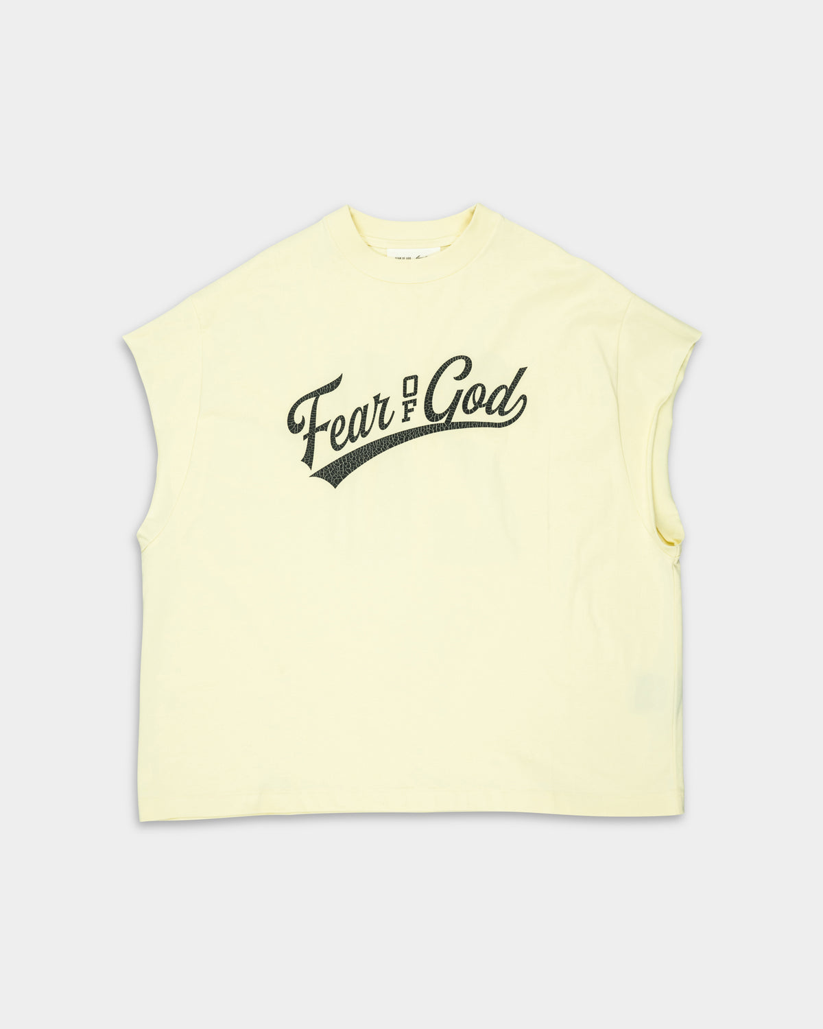 Essentials Fear Of God Men's Cut Off 90s T Shirt | RW002710037-Chalk