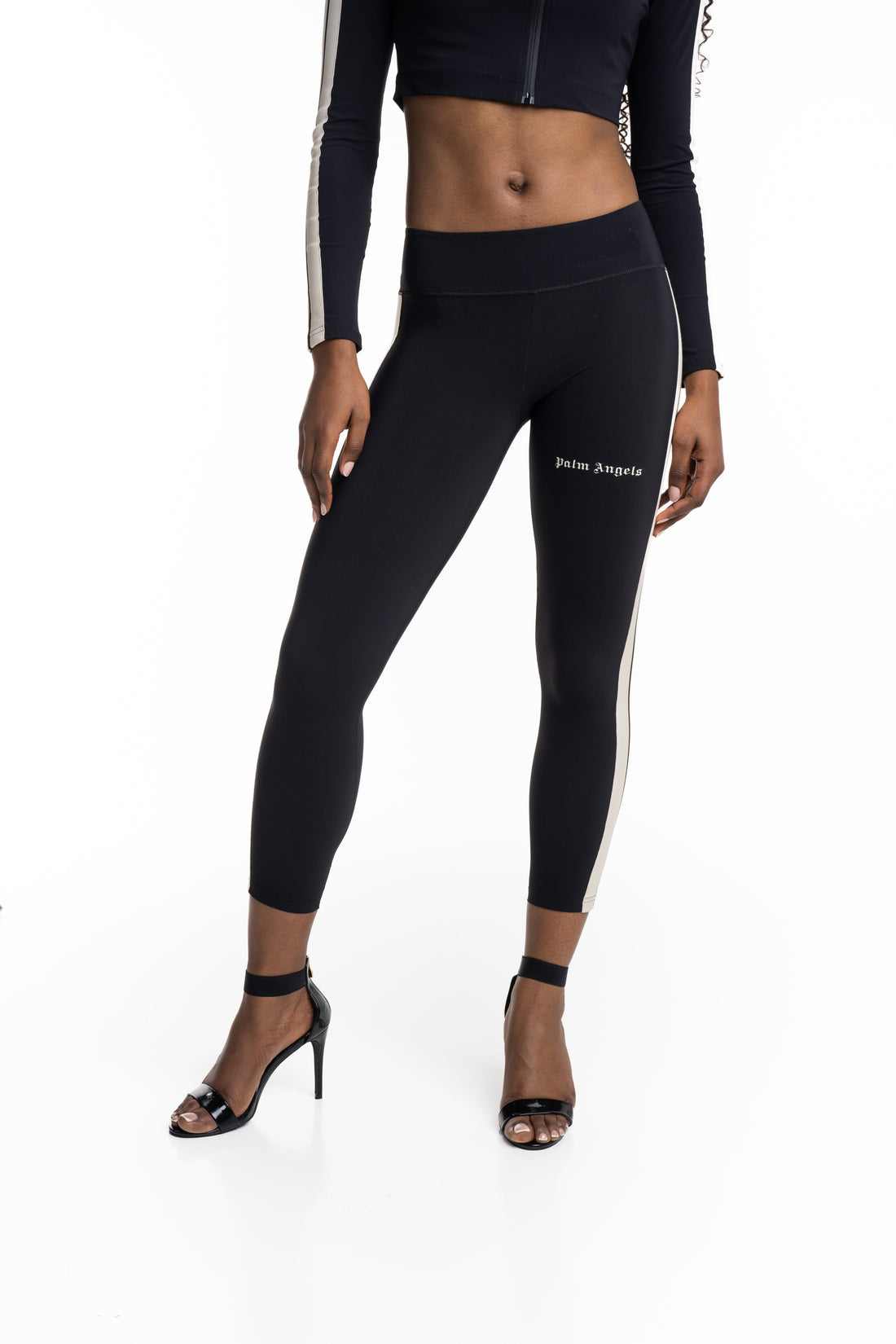 Palm Angels Womens Classic Logo Track Leggings | PWVG001S26FAB001-1003