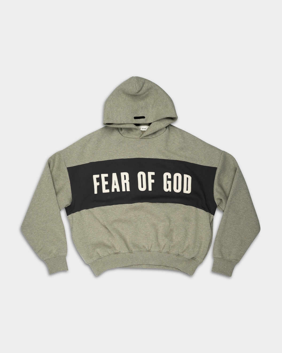 Essentials Fear Of God Men's Cropped Relaxed Hoodie | RW002830135-Seal Heather/Iron Grey