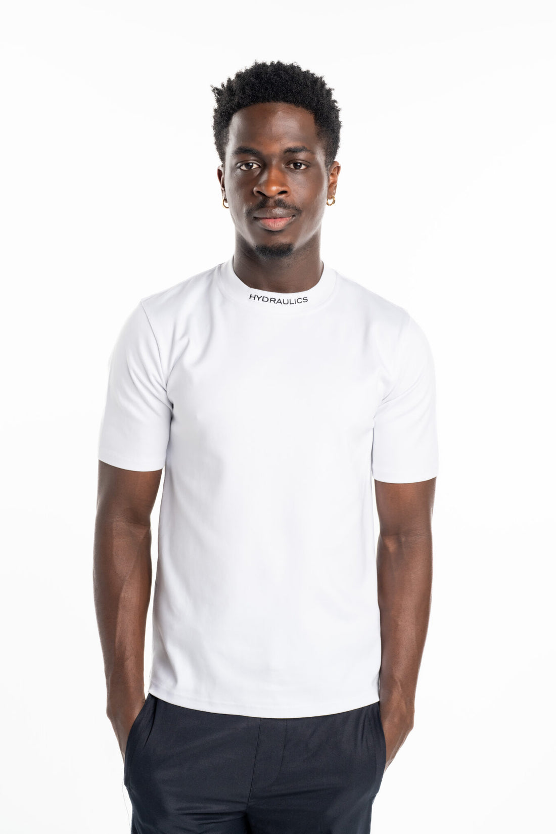 Hydraulics Men's Logo Embroidered Collar Tee White V2