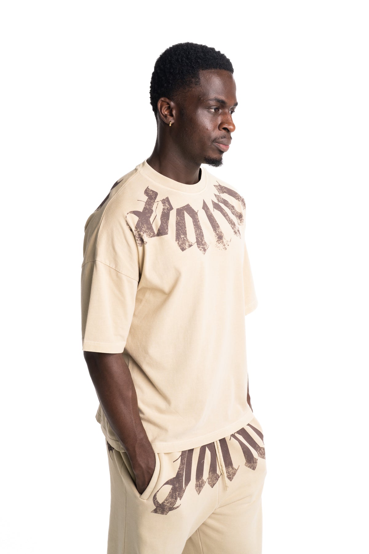 (Core) Palm Angels Men's Big Neck Logo Loose Tee | PMAA10DS26JER002-6160