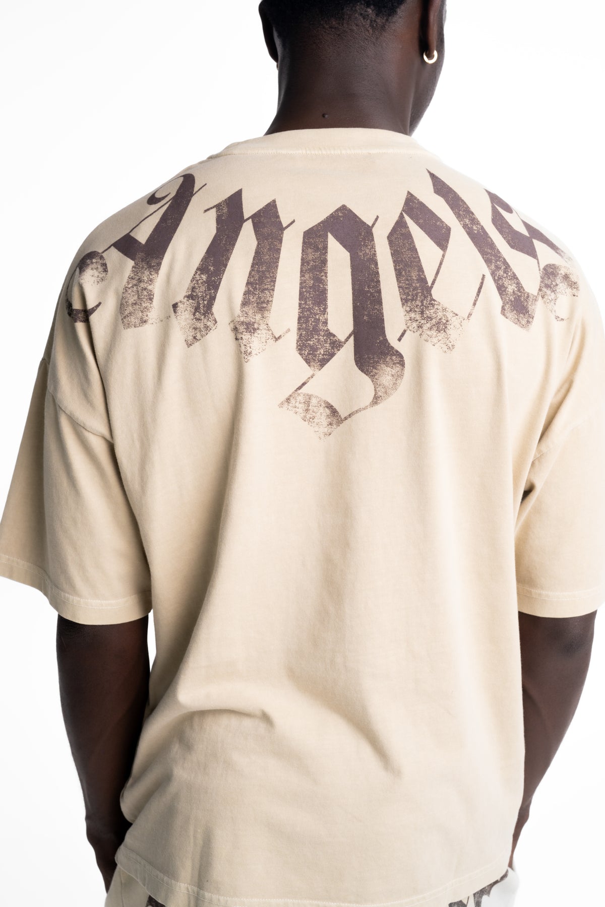 (Core) Palm Angels Men's Big Neck Logo Loose Tee | PMAA10DS26JER002-6160