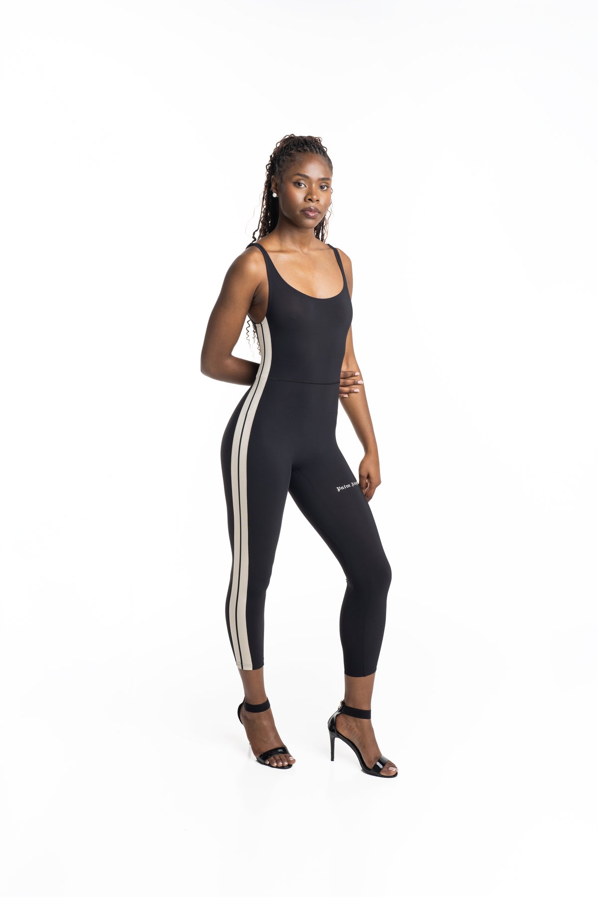Palm Angels Womens Logo Active Track Jumpsuit | PWVP002S26FAB001-1003