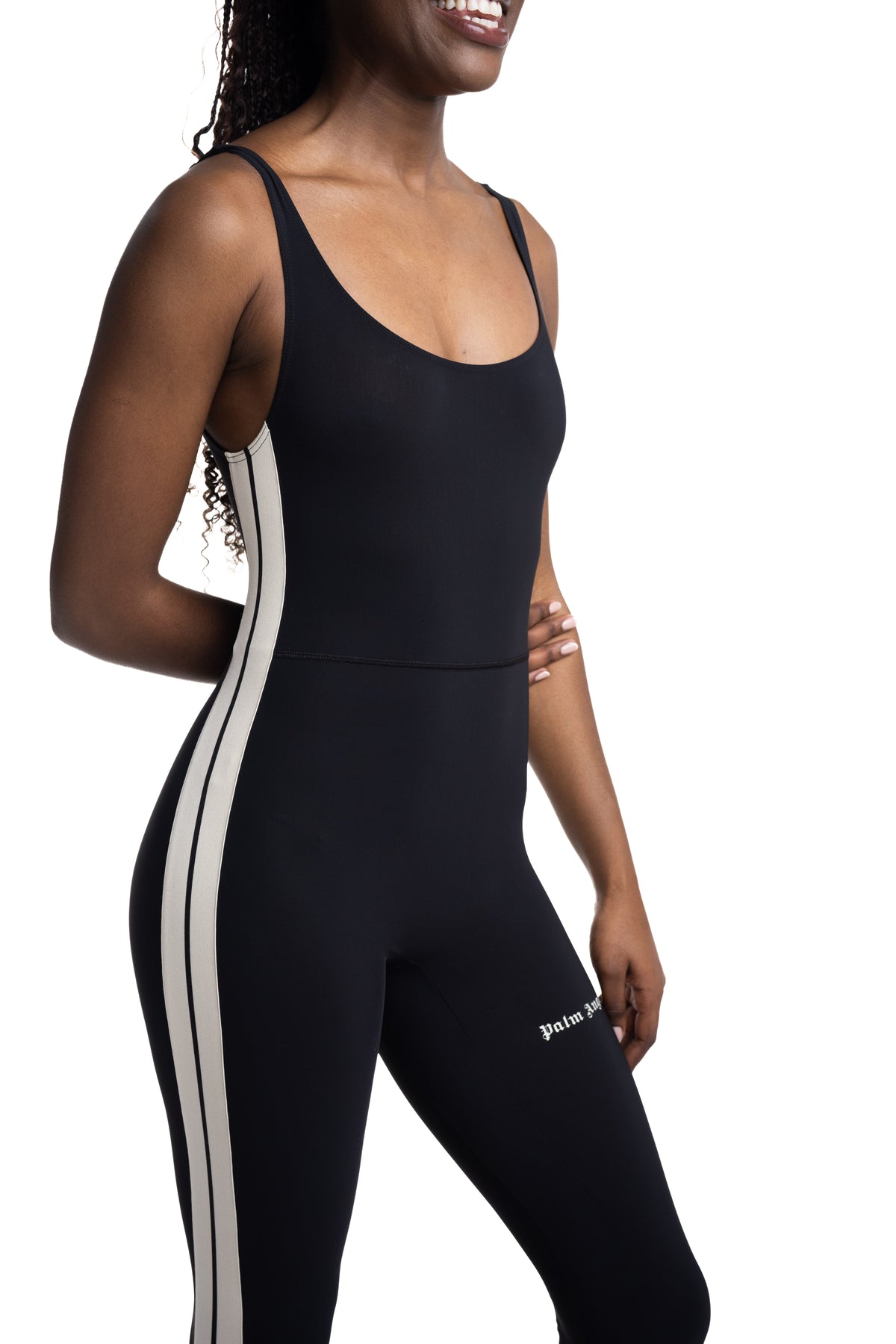 Palm Angels Womens Logo Active Track Jumpsuit | PWVP002S26FAB001-1003