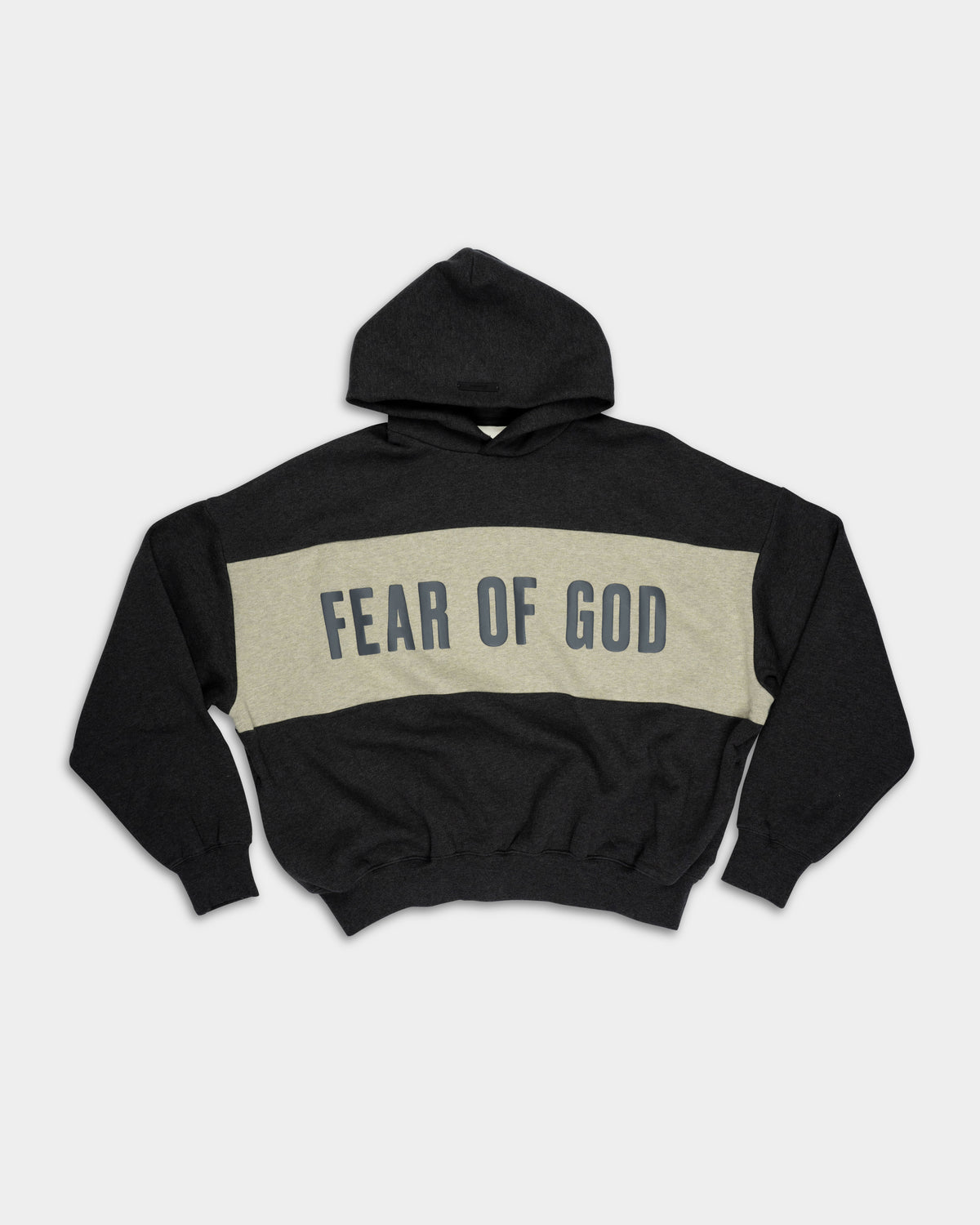 Essentials Fear Of God Men's Cropped Relaxed Hoodie | RW002830120-Iron Grey Heather/Seal Heather
