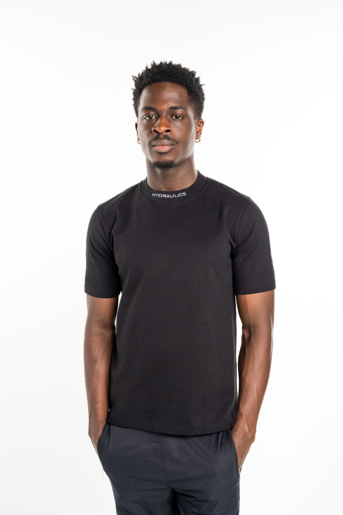 Hydraulics Men's Logo Embroidered Collar Tee Black V2