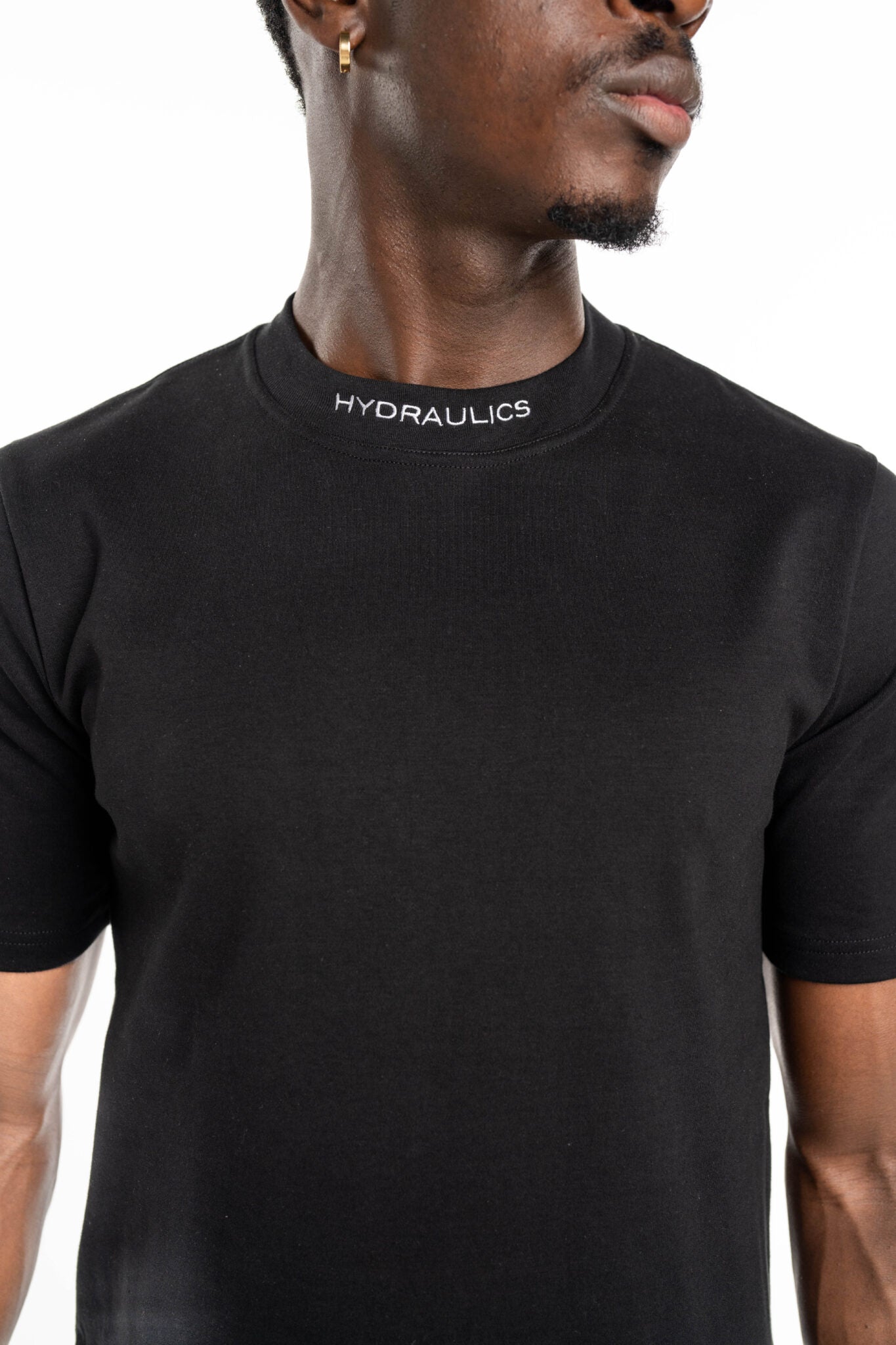 Hydraulics Men's Logo Embroidered Collar Tee Black V2