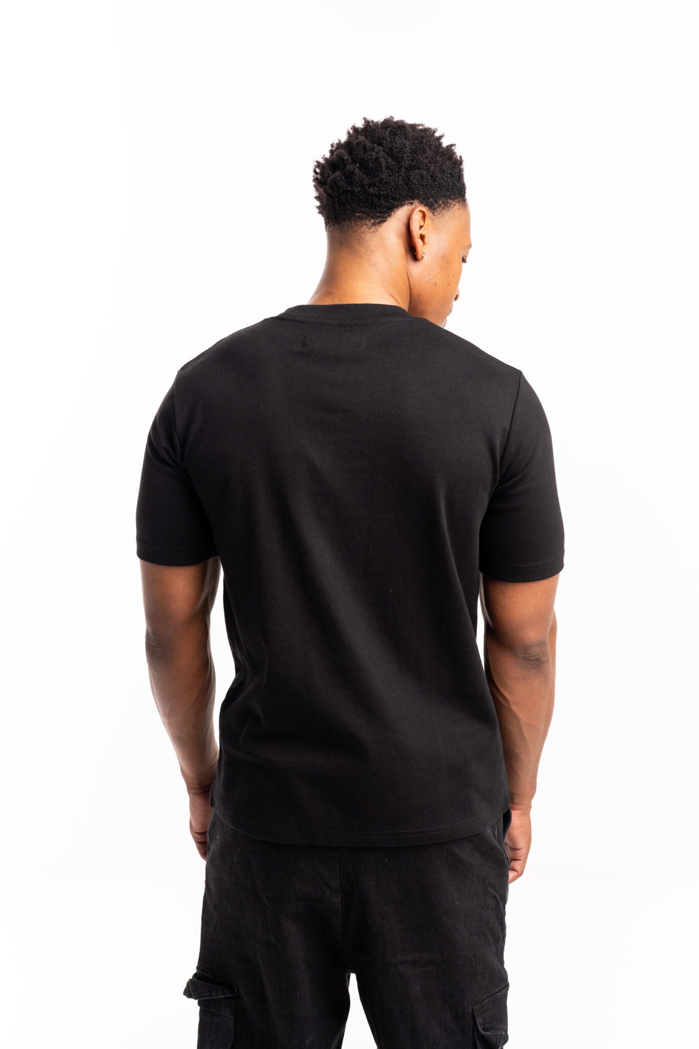 Hydraulics regular tonal 3D embroidered logo tee black AW25RGFIT Black