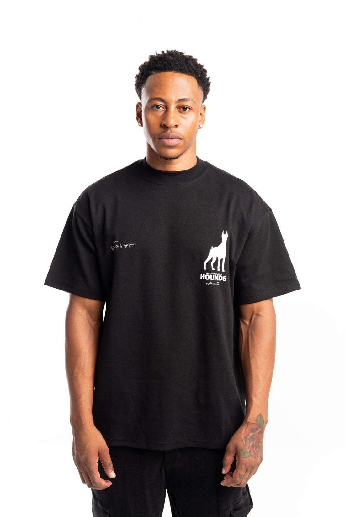Hydraulics Oversized Hounds Doberman tee black AW25OST Hounds Black