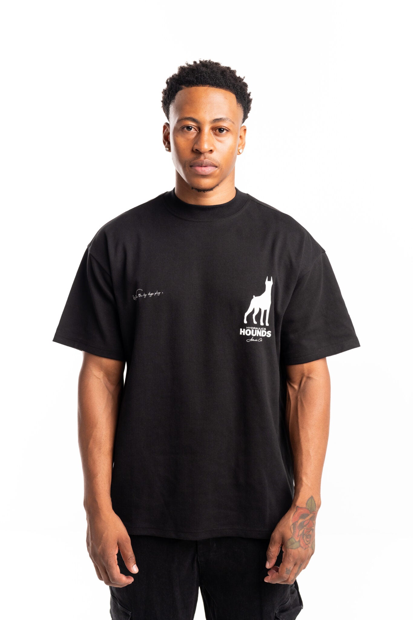 Hydraulics Oversized Hounds Doberman tee black AW25OST Hounds Black