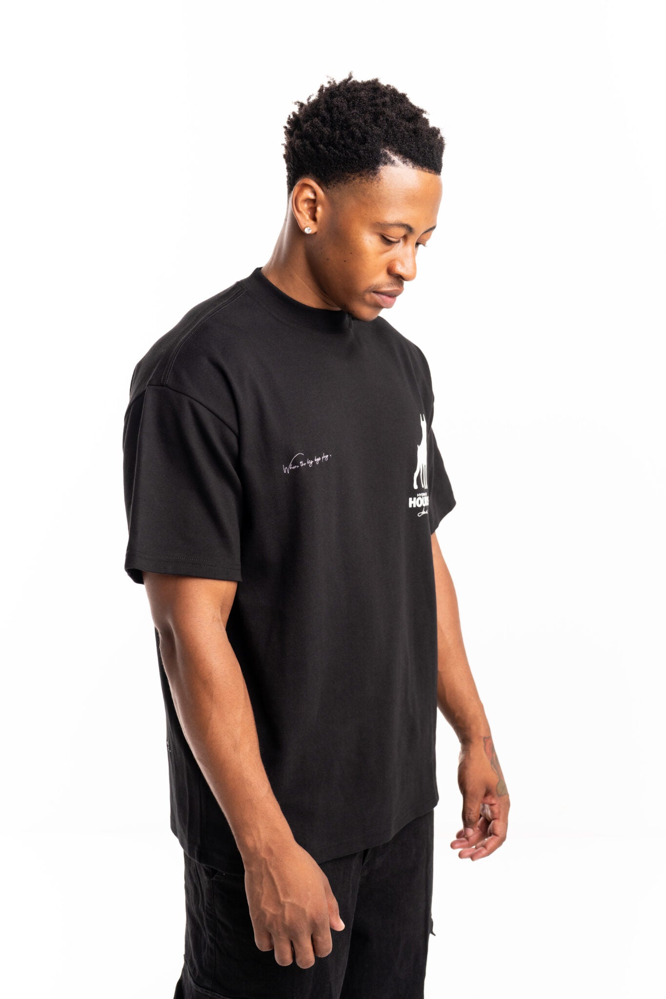 Hydraulics Oversized Hounds Doberman tee black AW25OST Hounds Black
